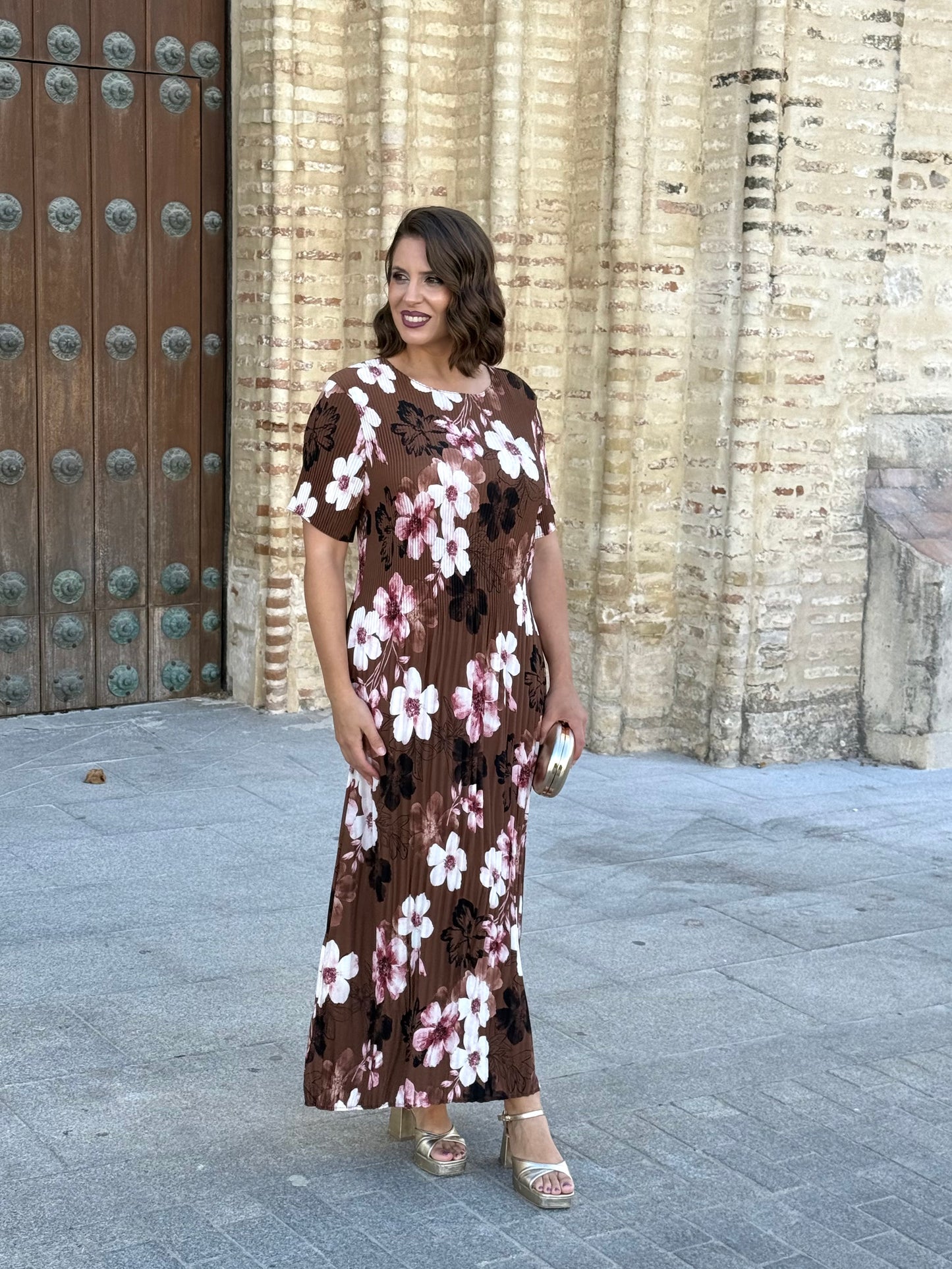 Vestido Amapola Marrón