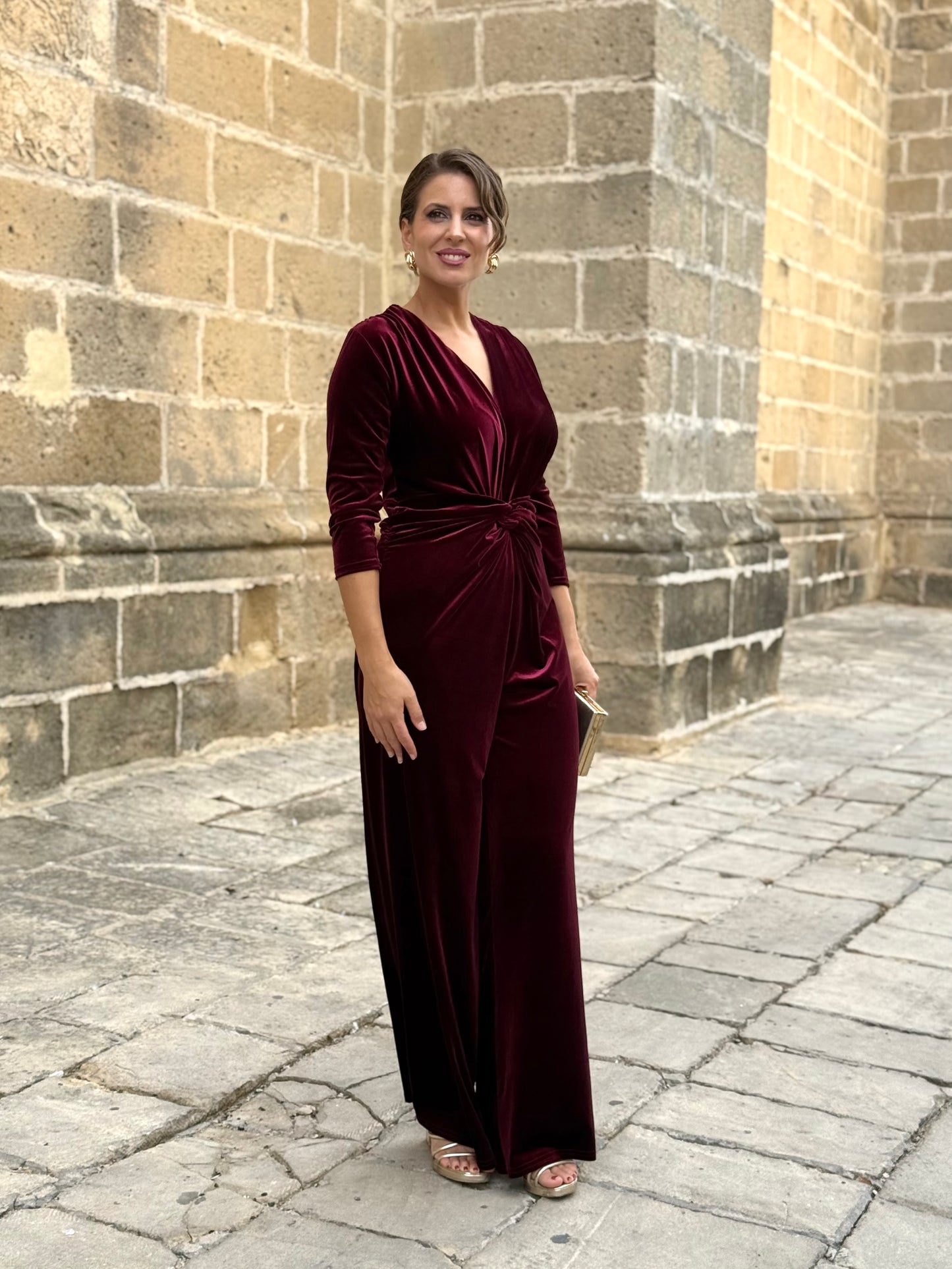 Mono Terciopelo Burdeos