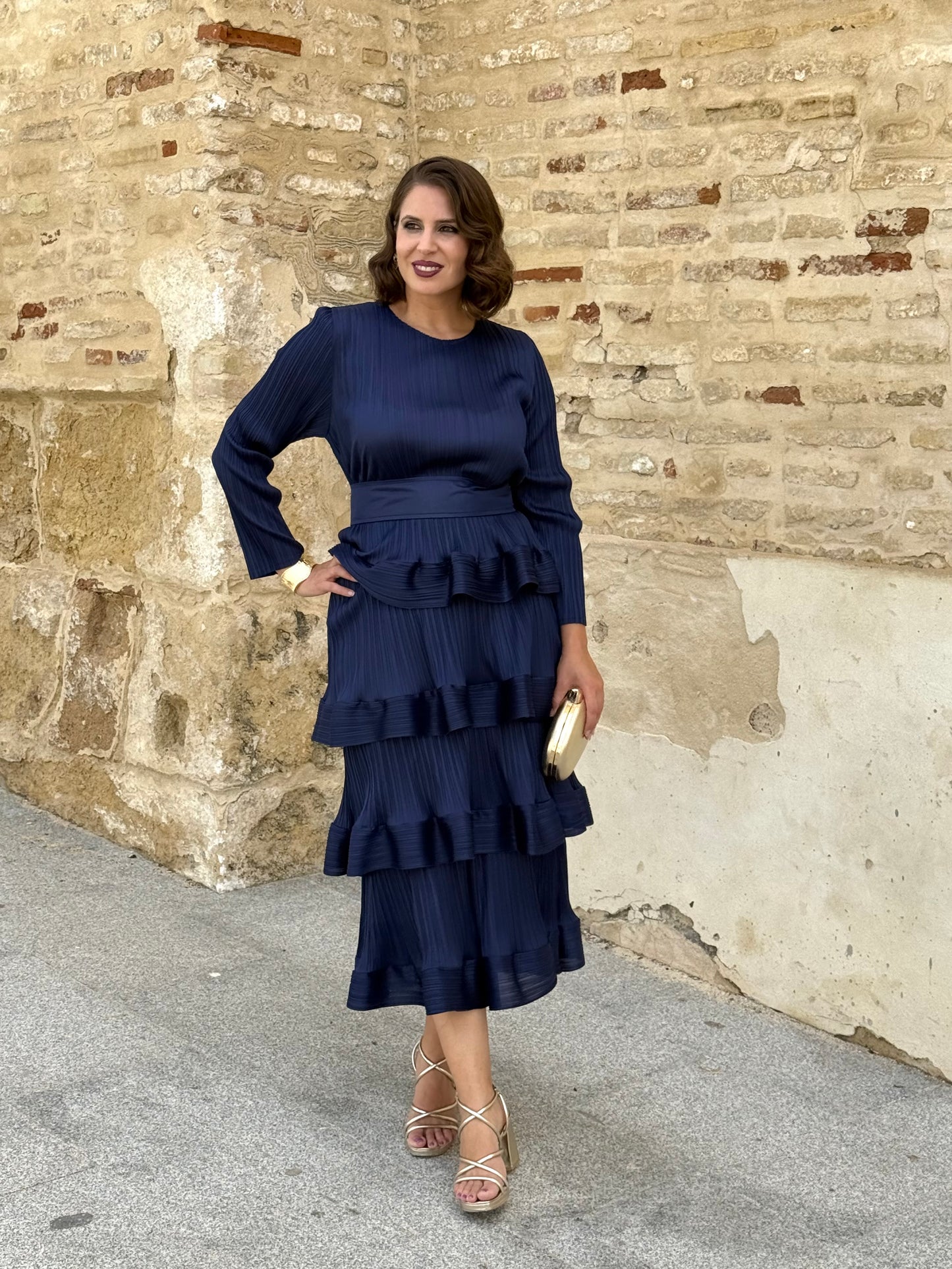 Vestido Lucrecia Azul Marino