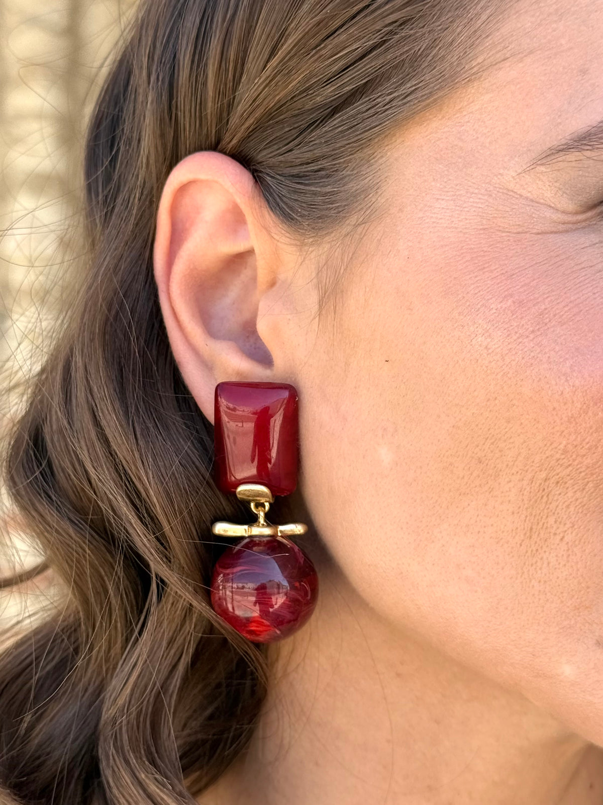 Pendientes Marina Burdeos