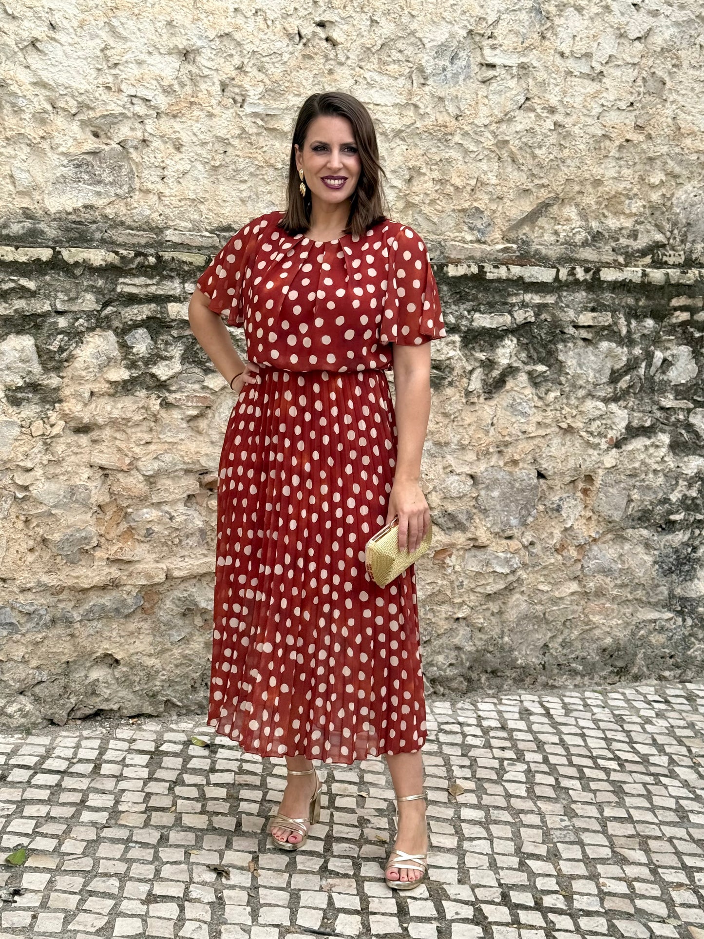 Vestido Bruma Lunar Teja