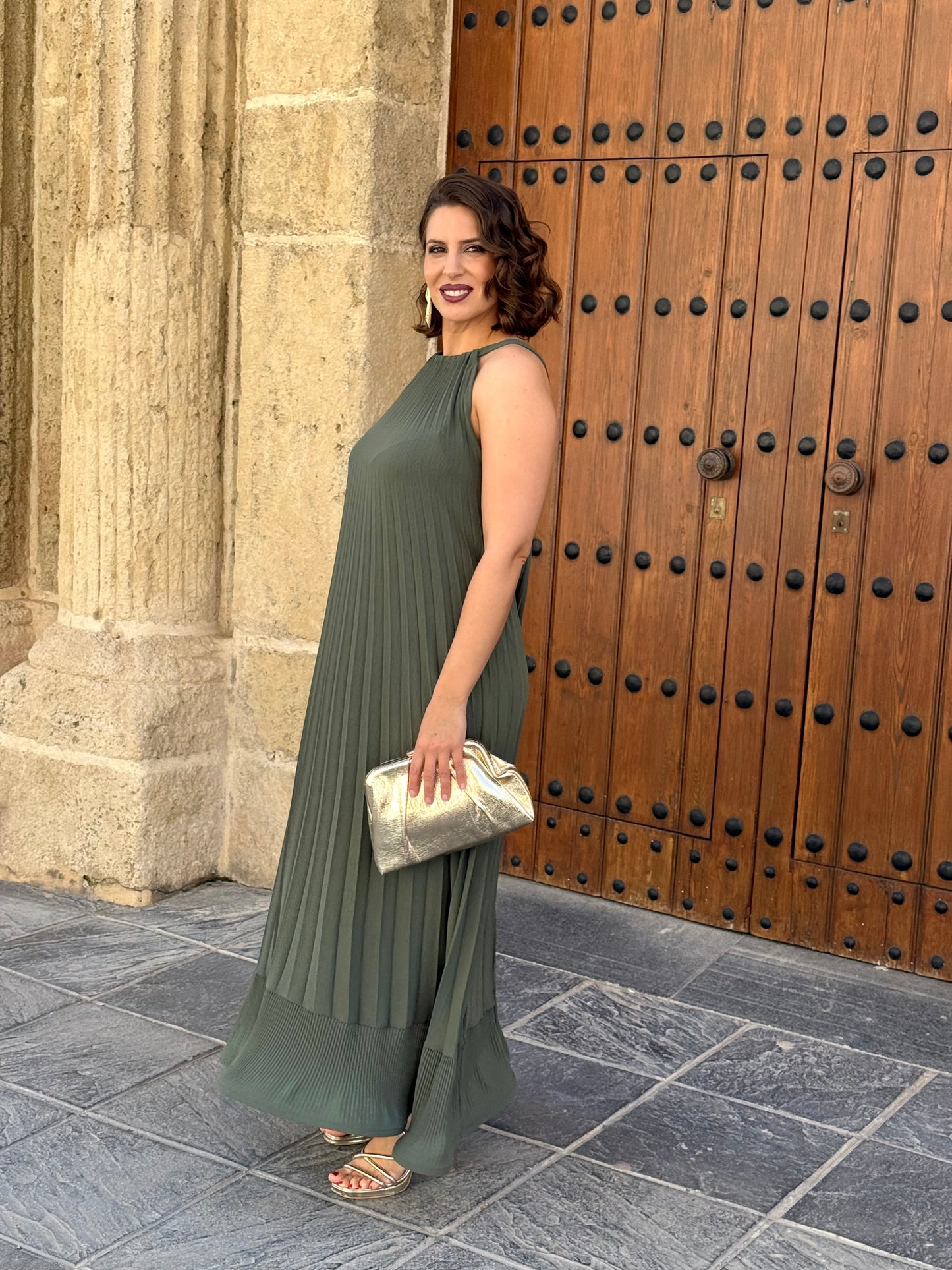 Vestido Cleo Verde kaki