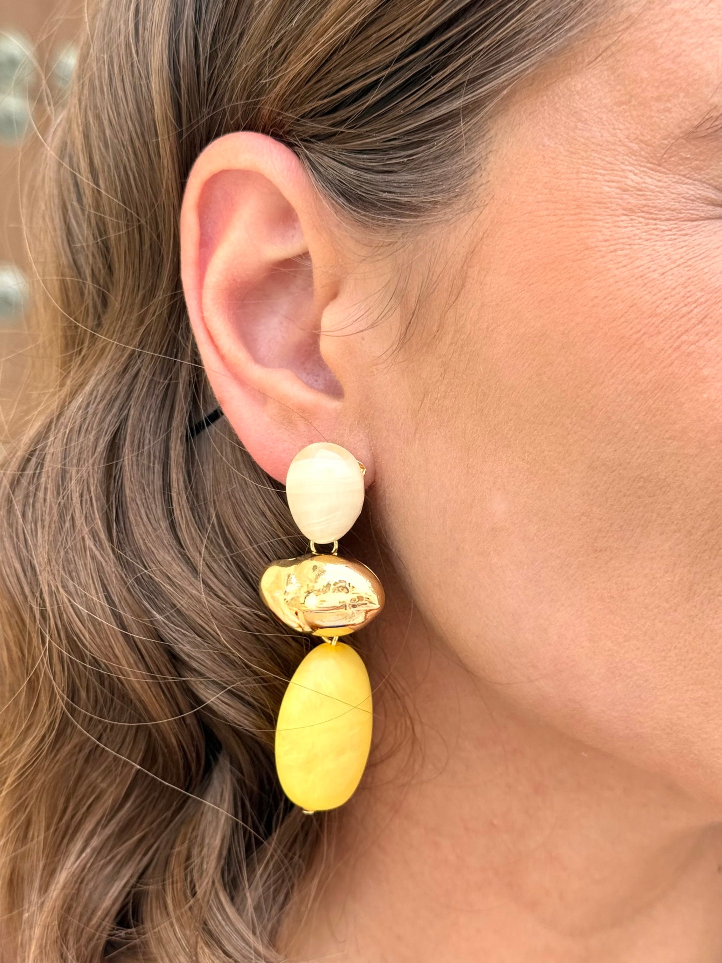 Pendientes Sandra Amarillo