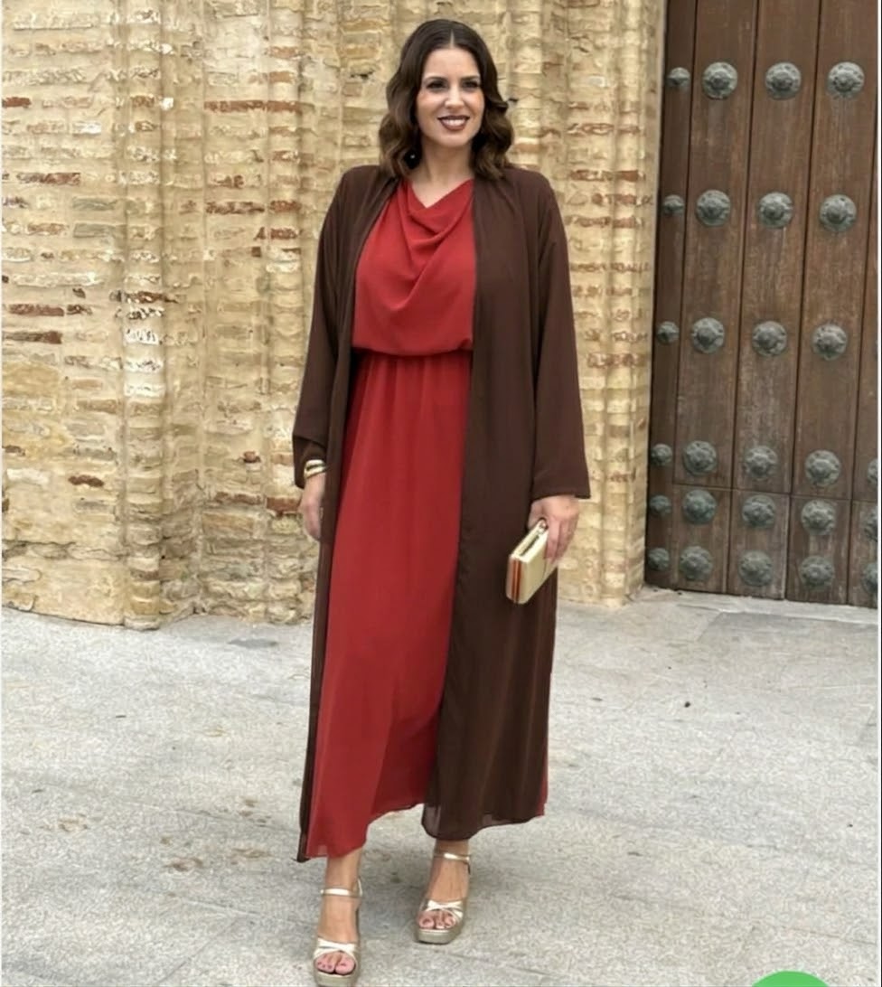 Kimono De gasa Marrón