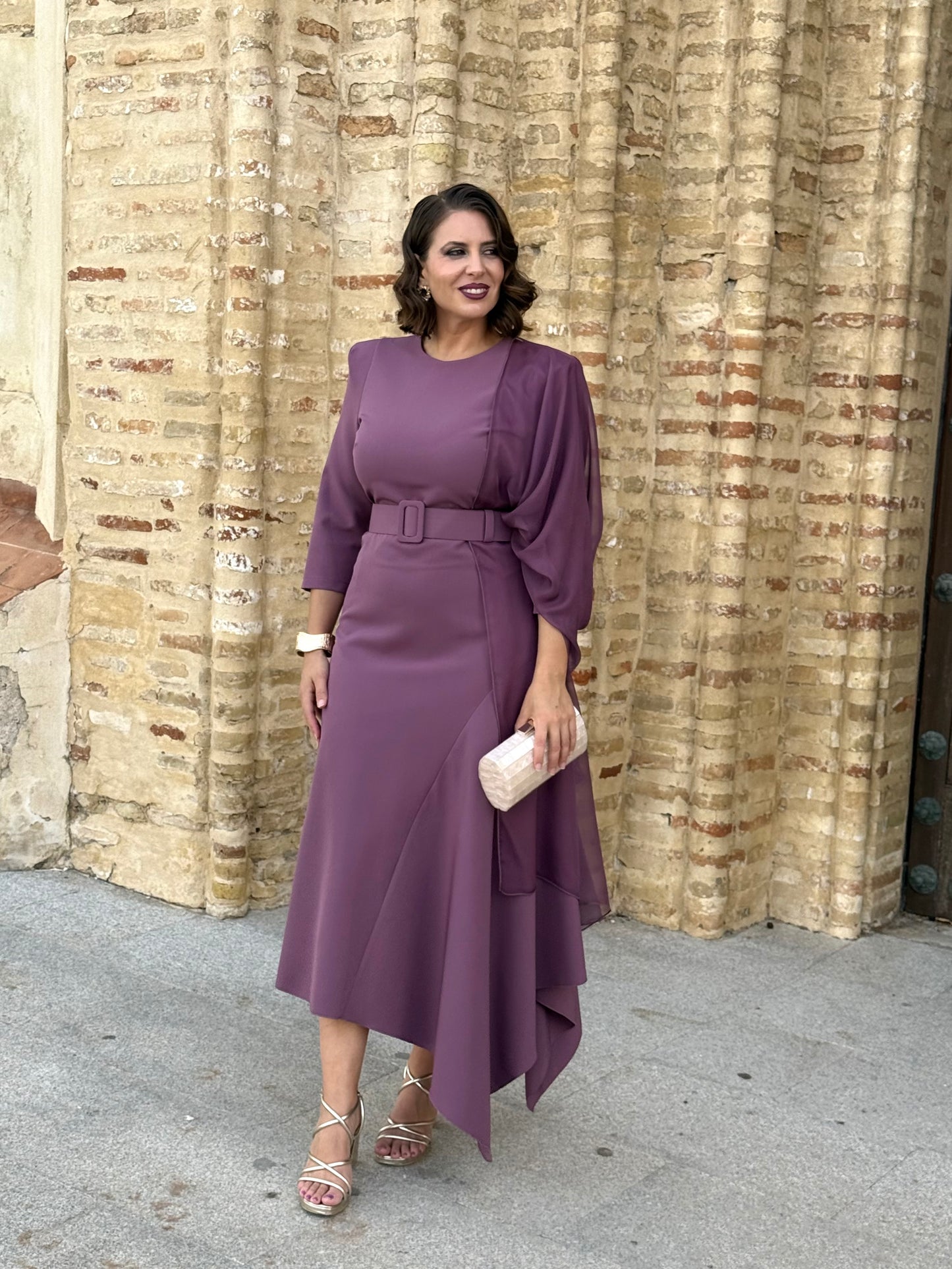 Vestido Palmira Malva Empolvado