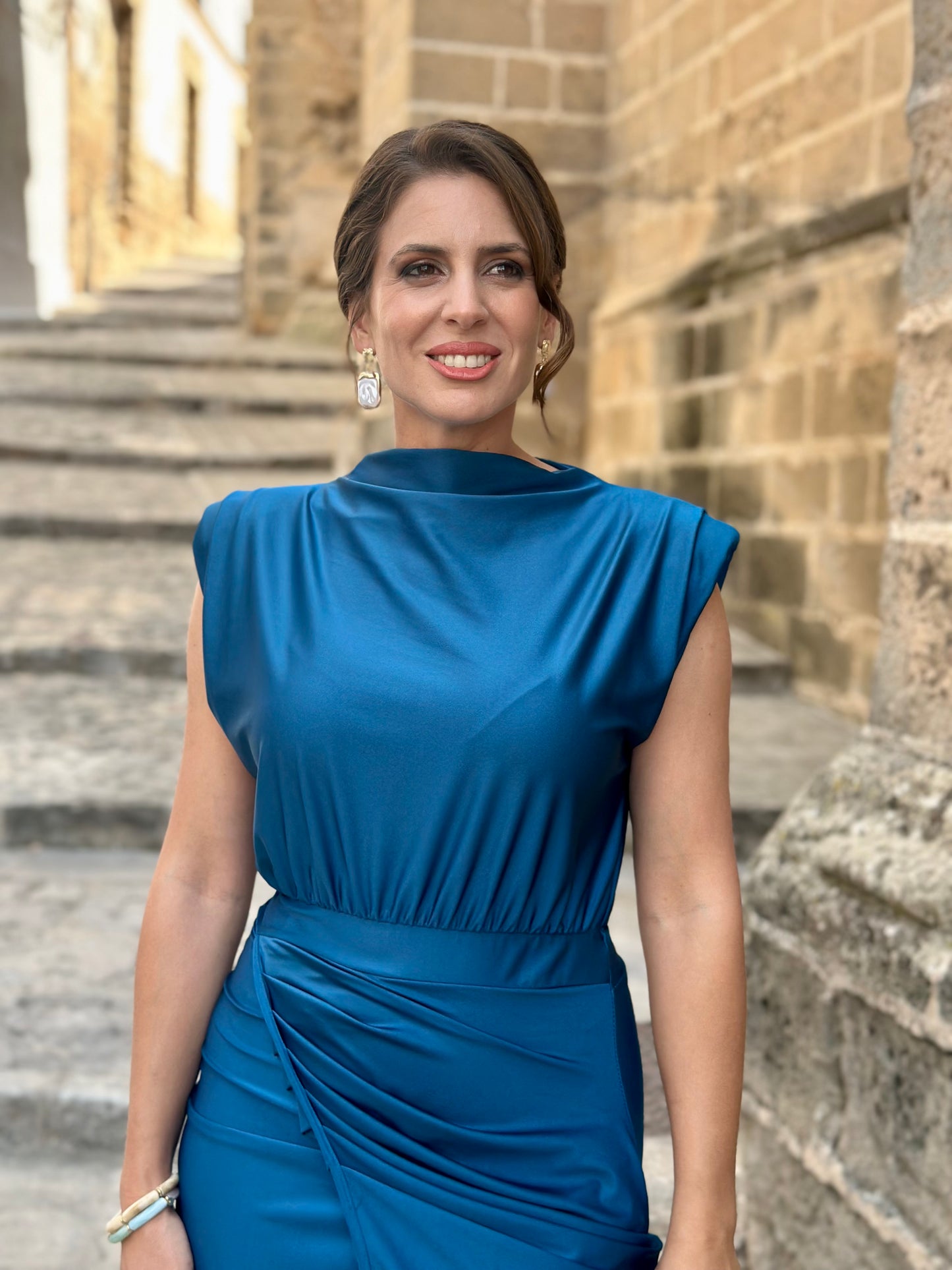 Vestido Ximena Petróleo