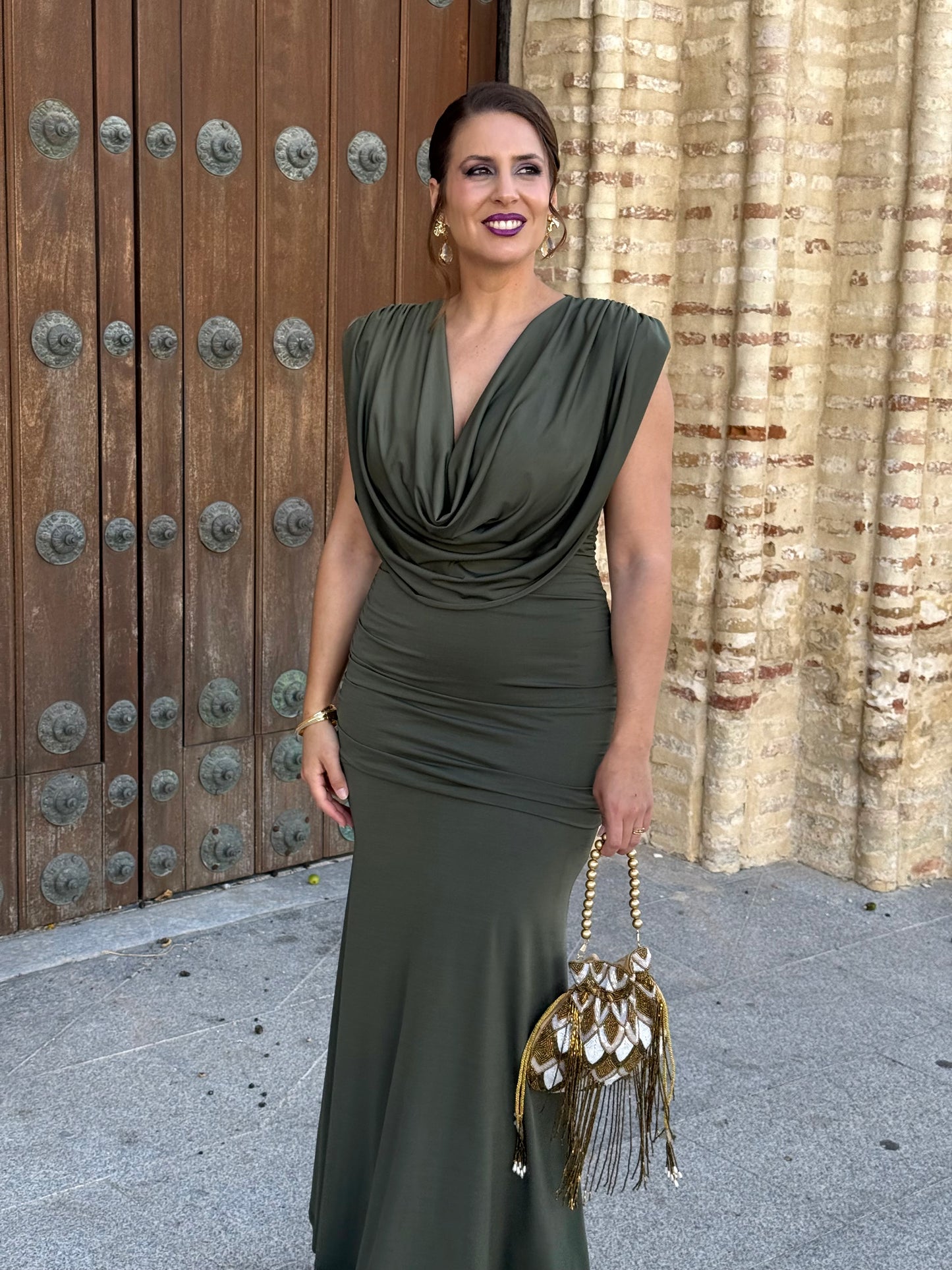 Vestido Azzura Verde Kaki