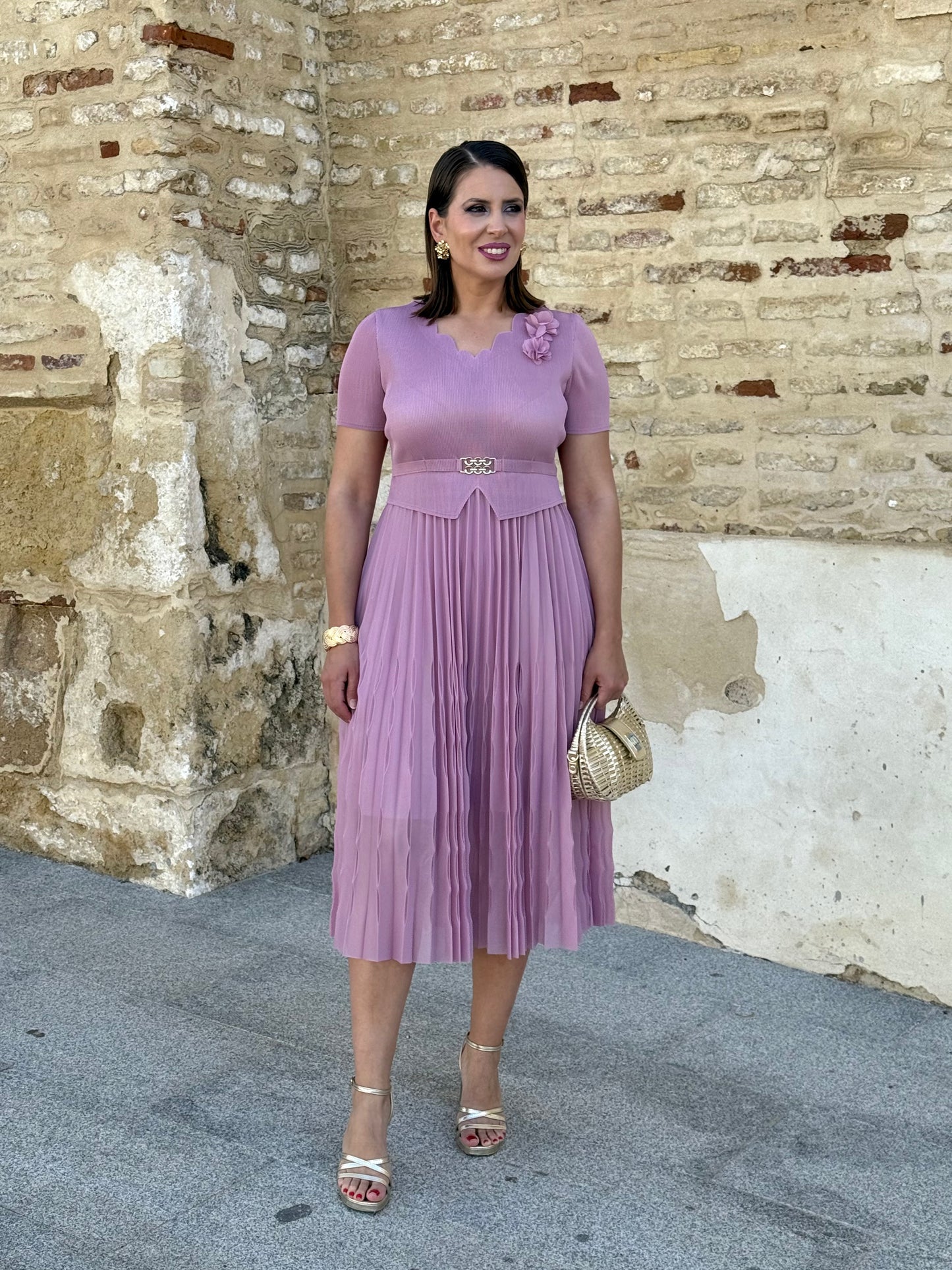 Vestido Elisa Rosa