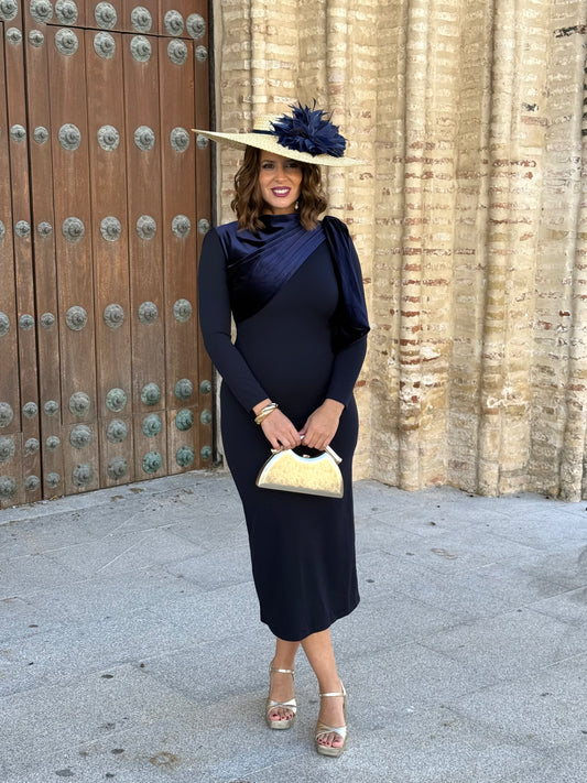 Vestido Priscila Azul Marino