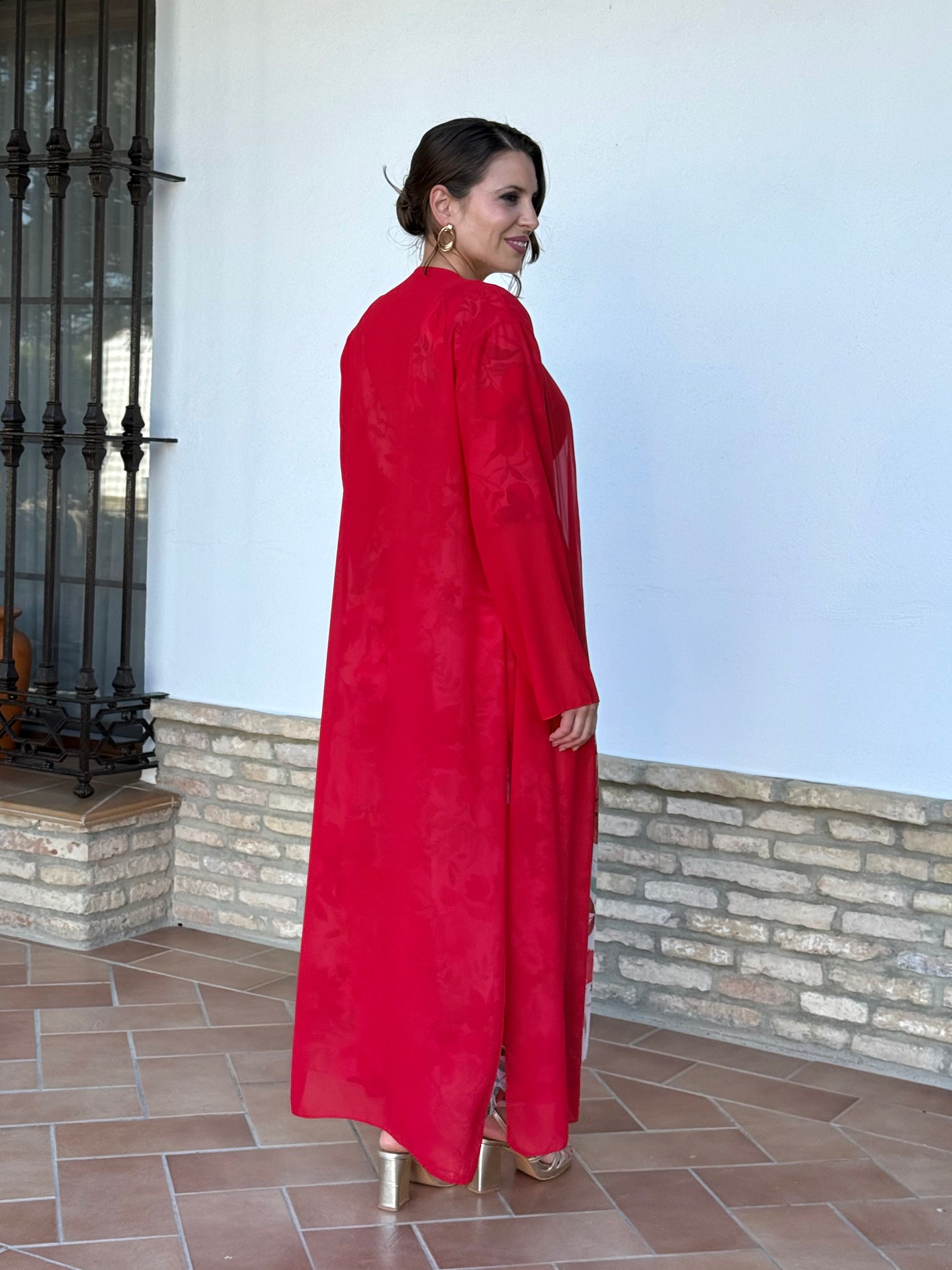 Kimono de Gasa Rojo