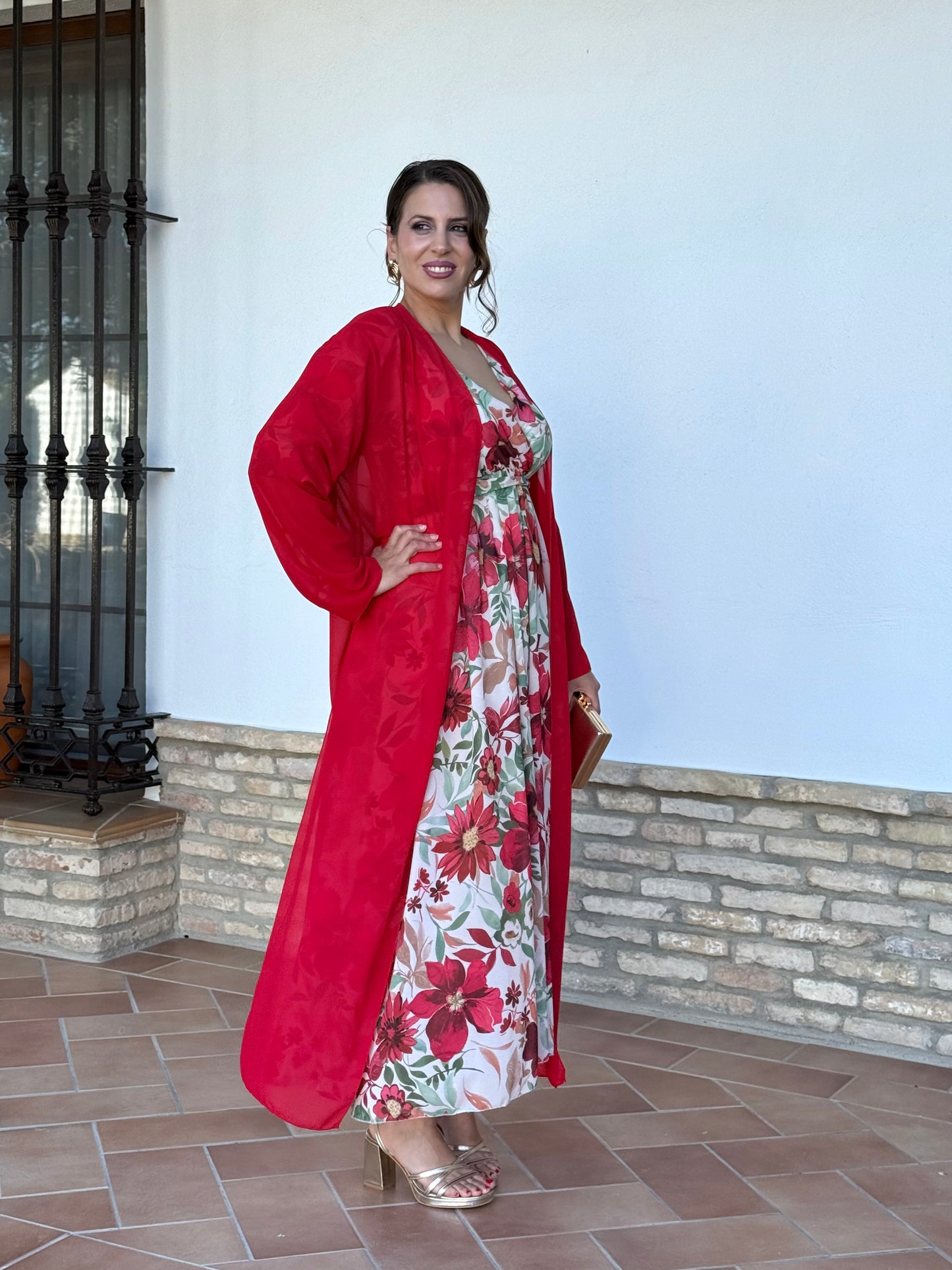 Kimono de Gasa Rojo