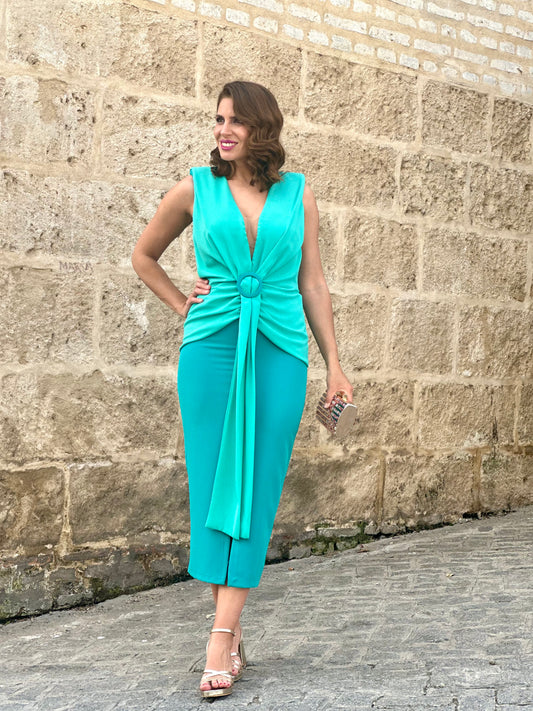 Vestido Majestic Turquesa