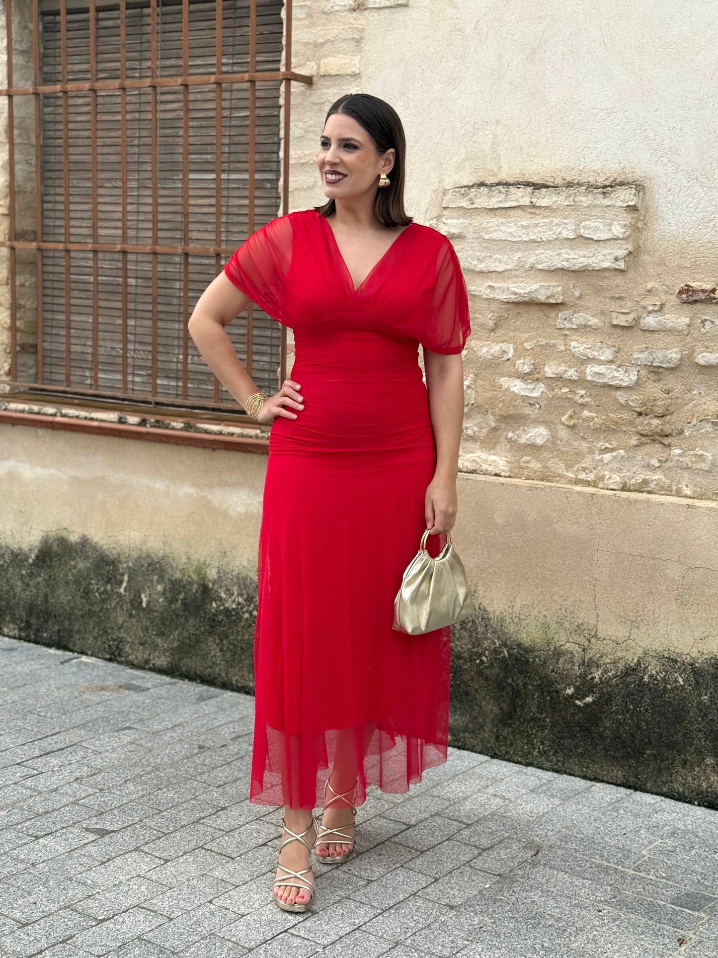 Vestido Teresa Rojo