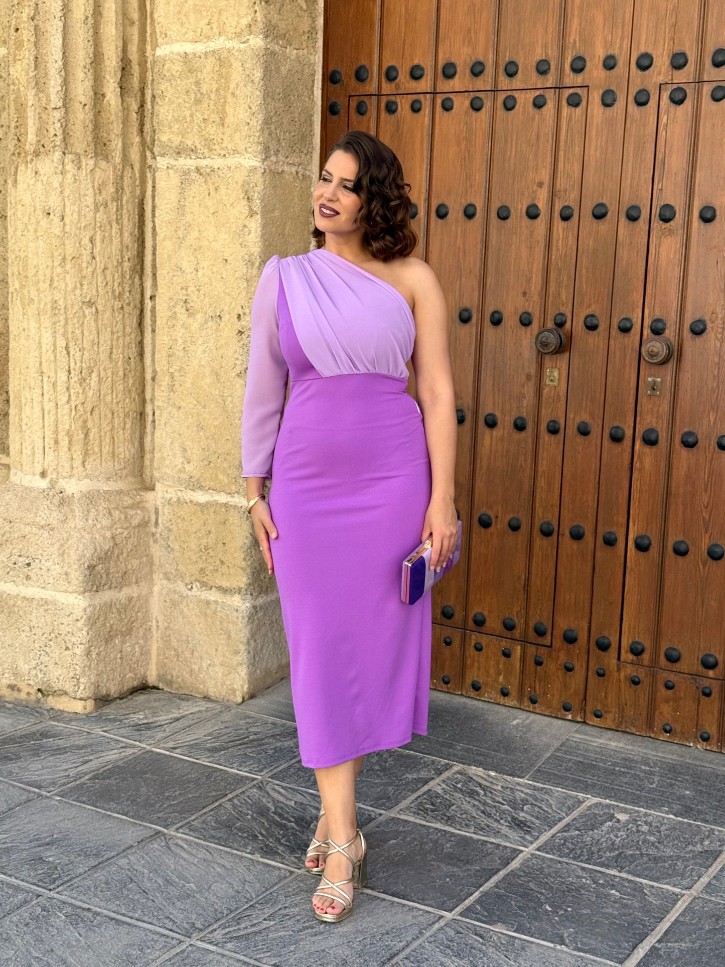 Vestido Imperio Malva