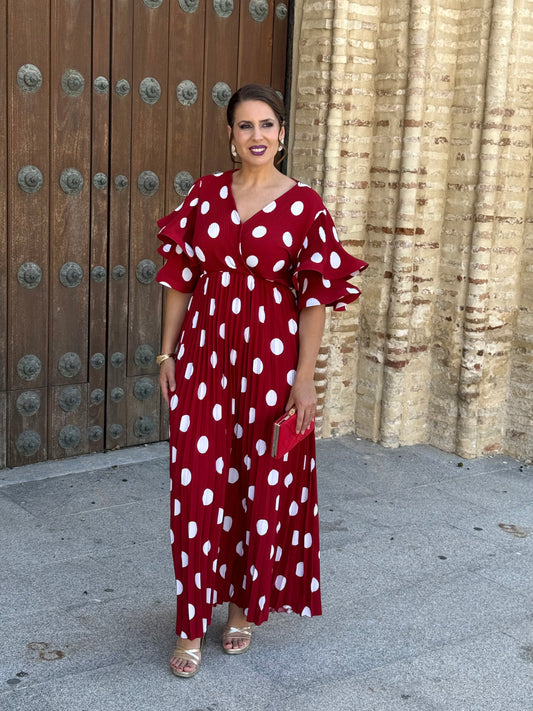 Vestido Dalia Lunar Rojo