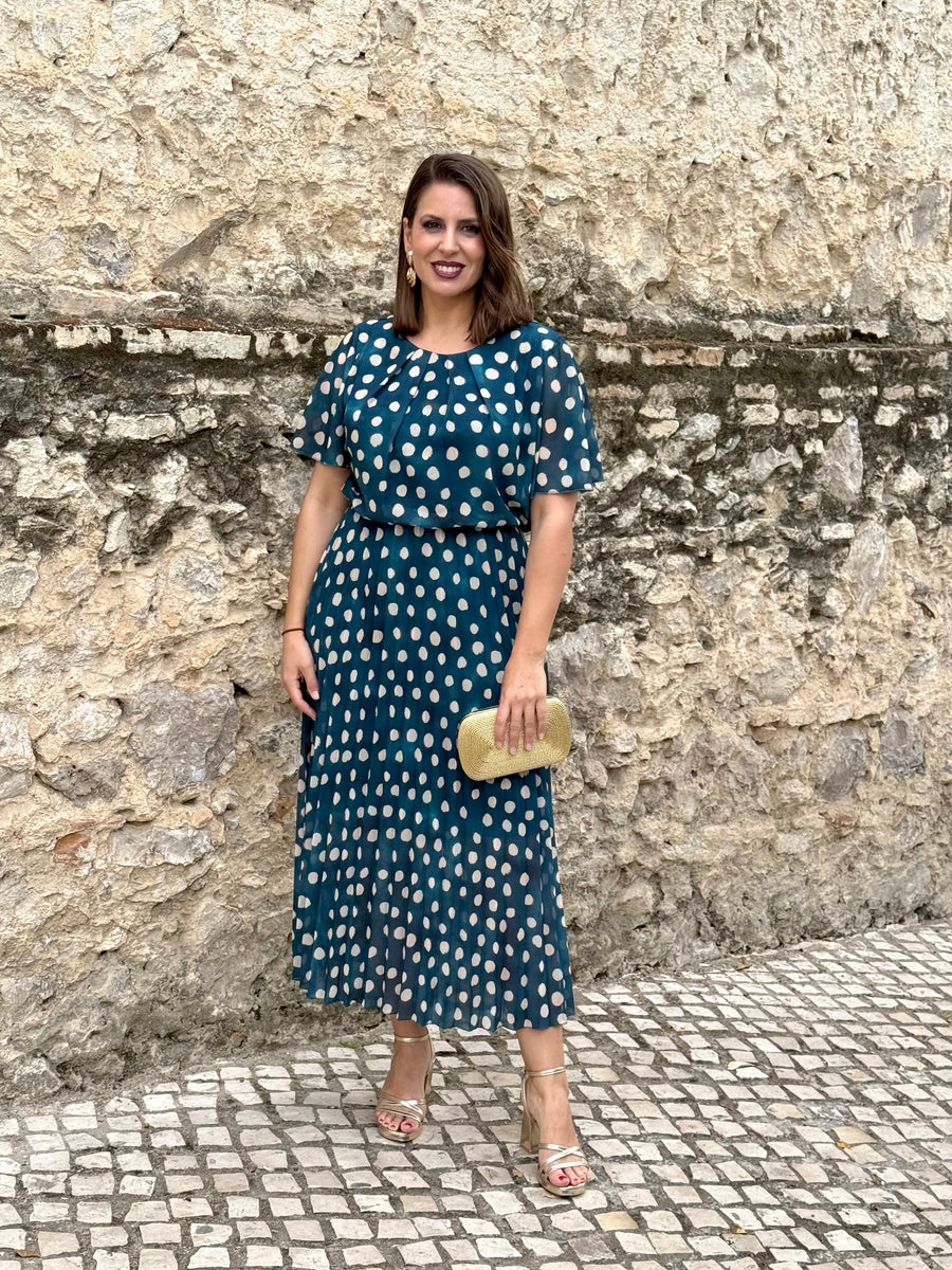 Vestido Bruma Lunar Petróleo