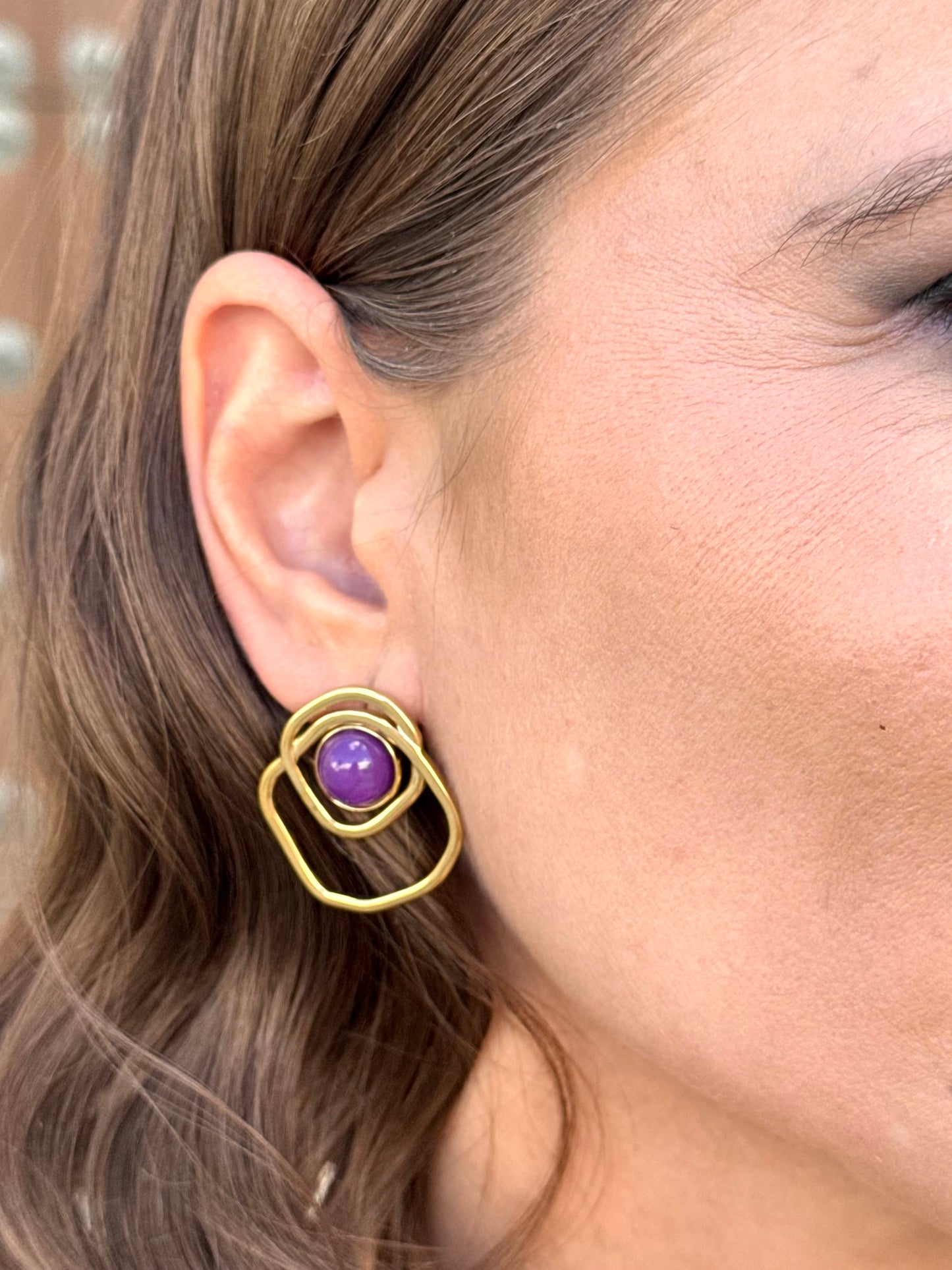 Pendientes Salistre Burdeos