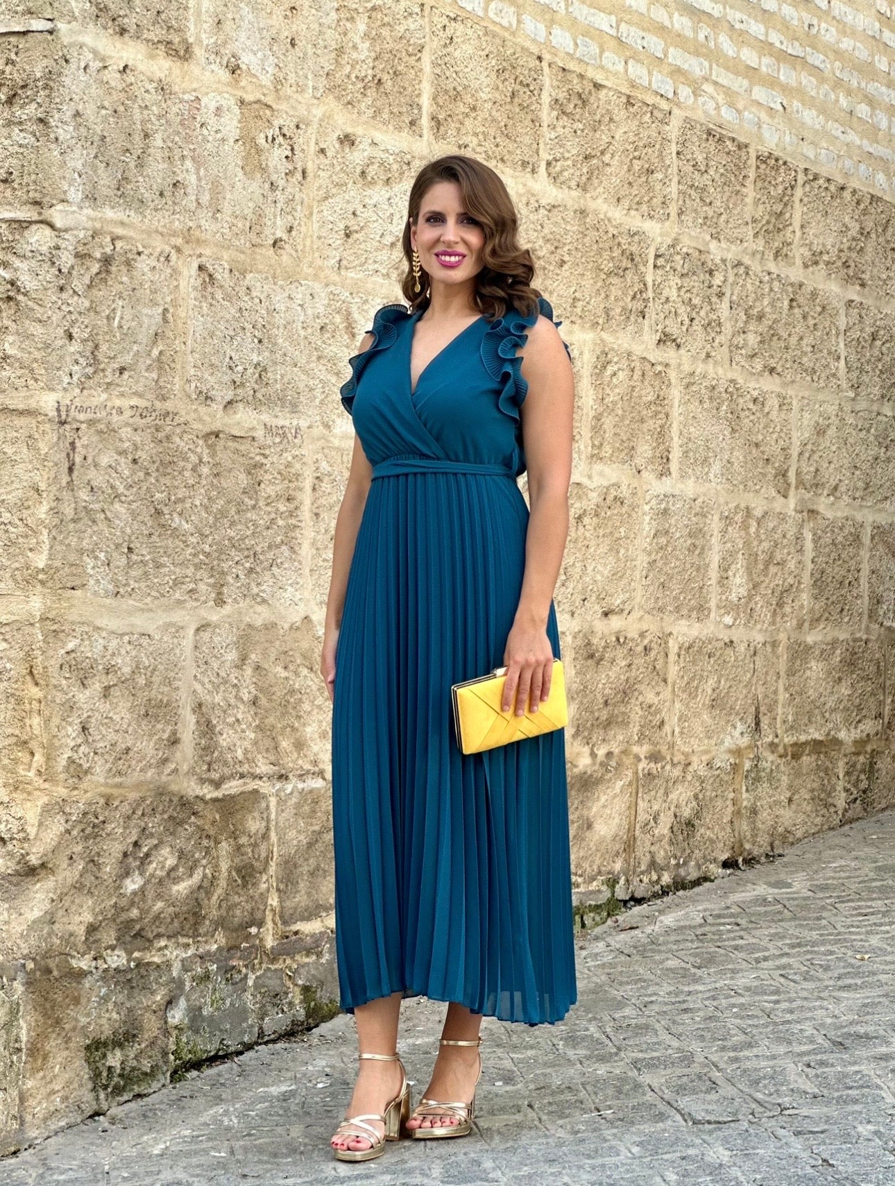 Vestido Aura Petróleo