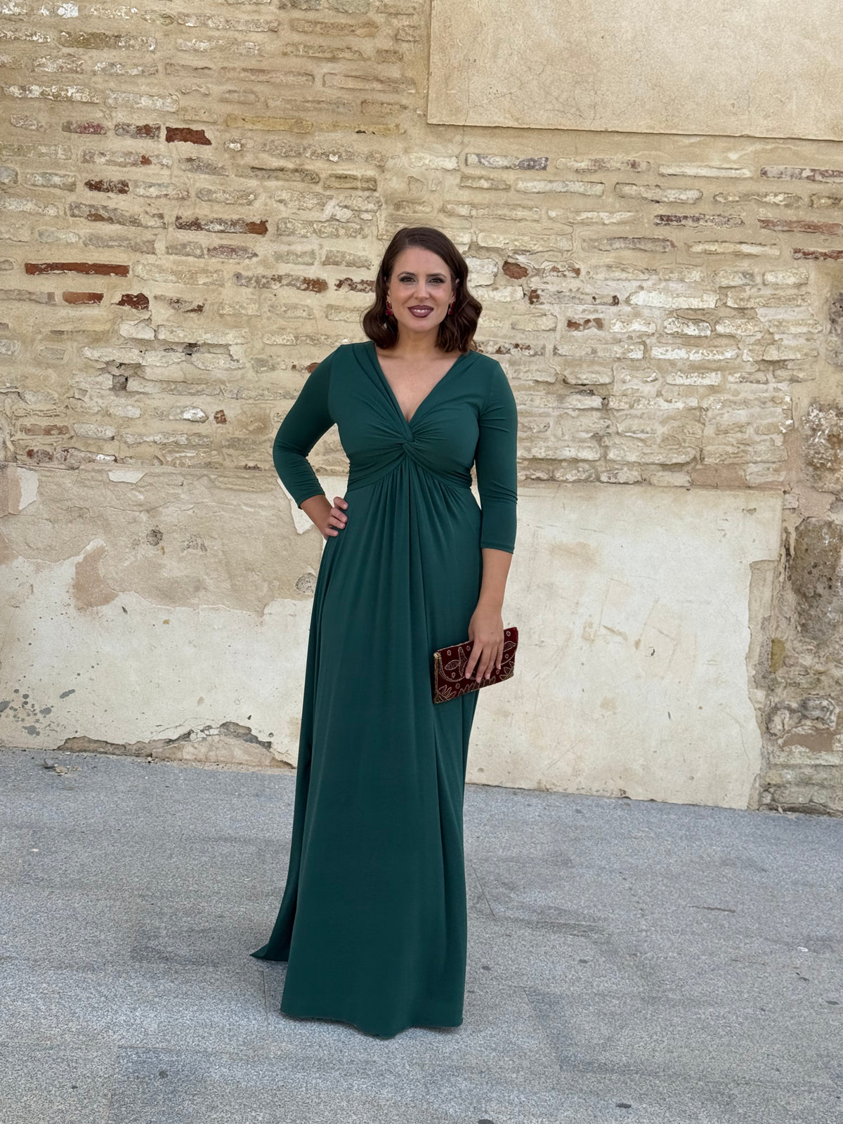 Vestido Zafira Manga Verde