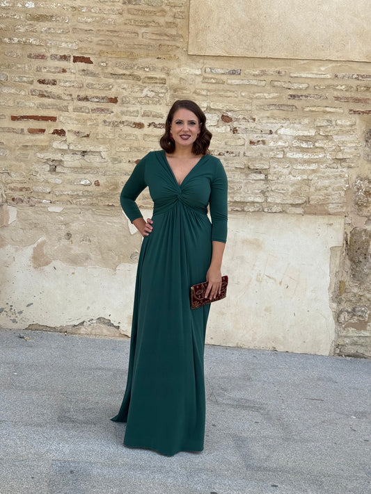 Vestido Zafira Manga Verde