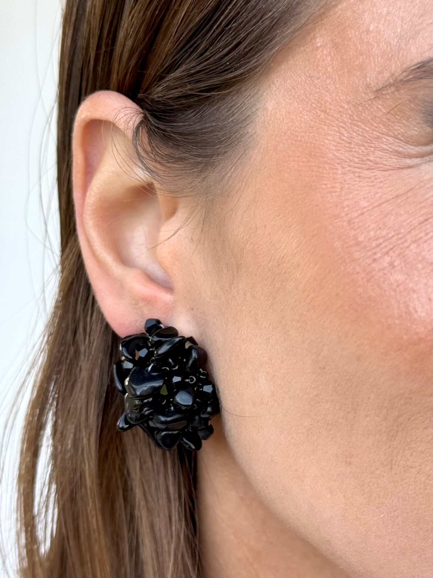 Pendientes Piedras Negro