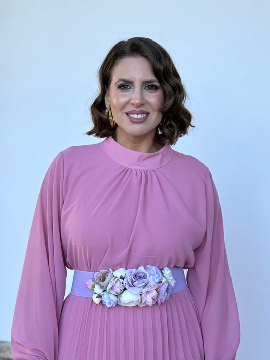 Cinturón Floral Malva