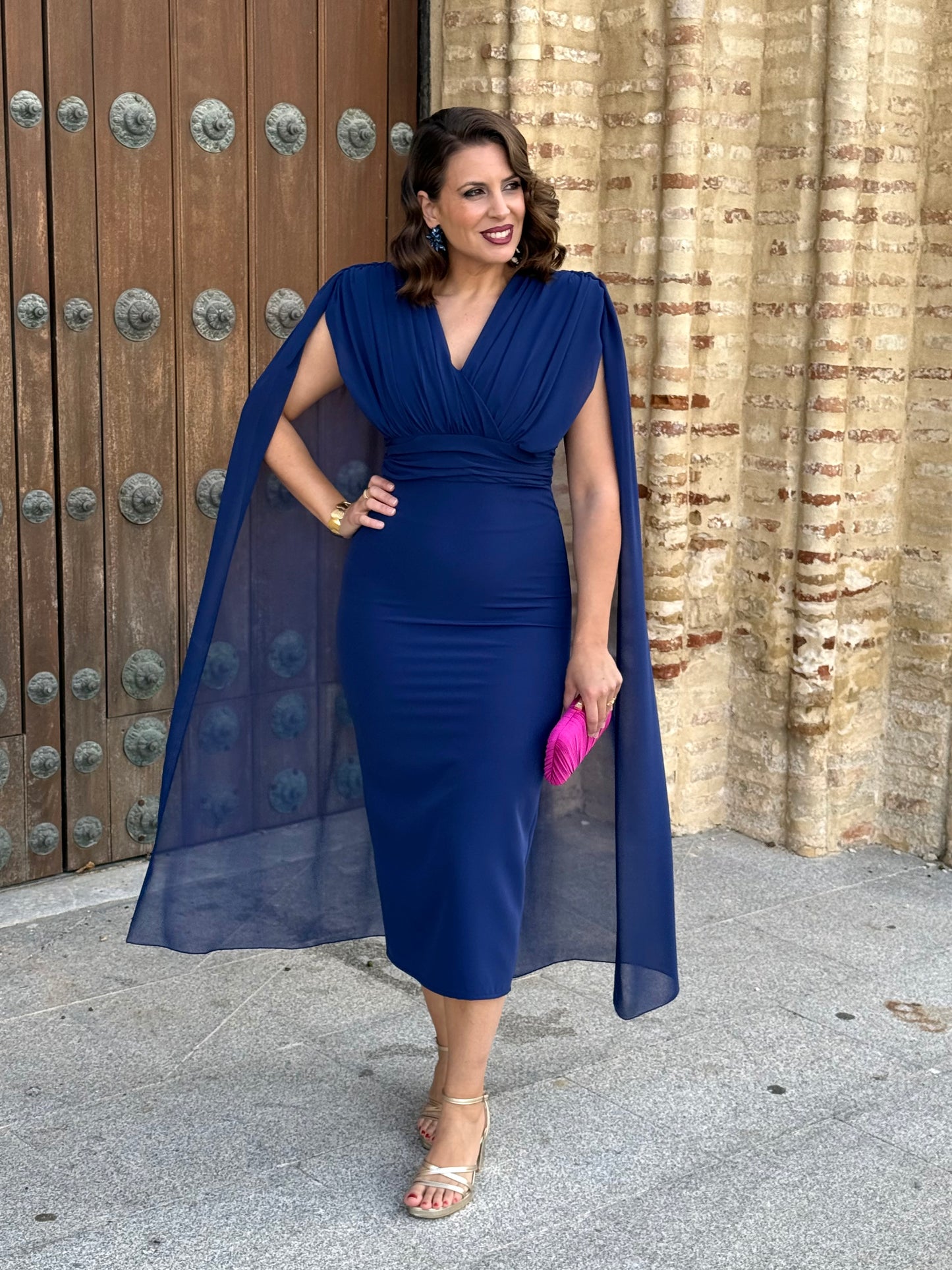 Vestido Celinne Azul Marino