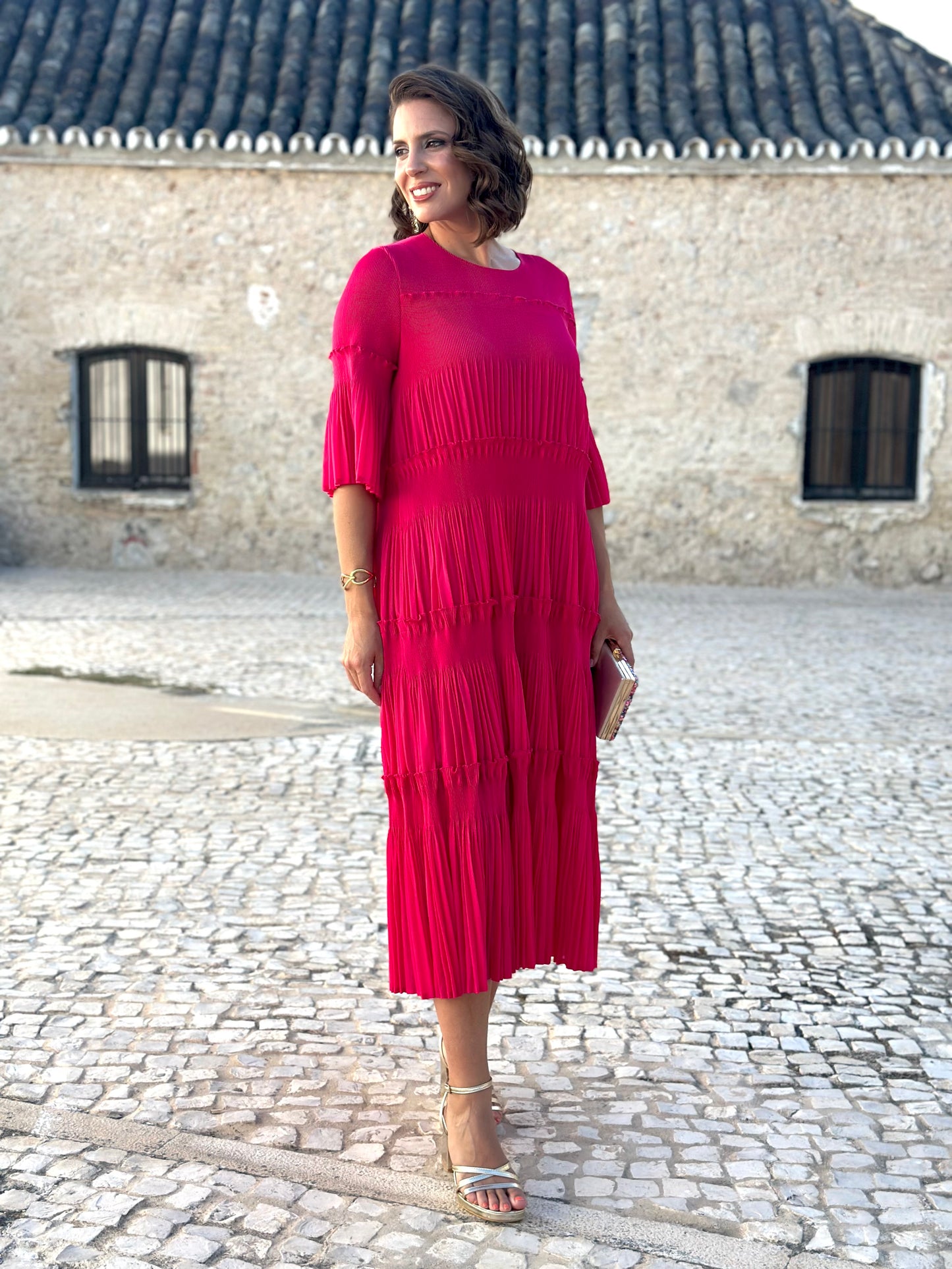 Vestido Jimena Fucsia