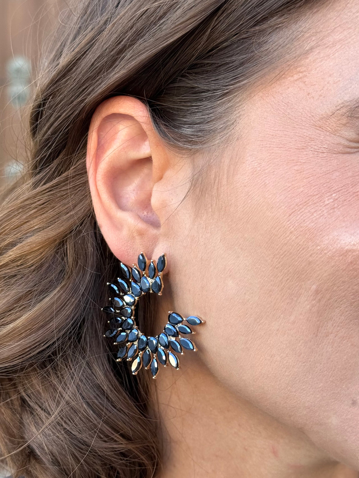 Pendientes Rosaura Negro