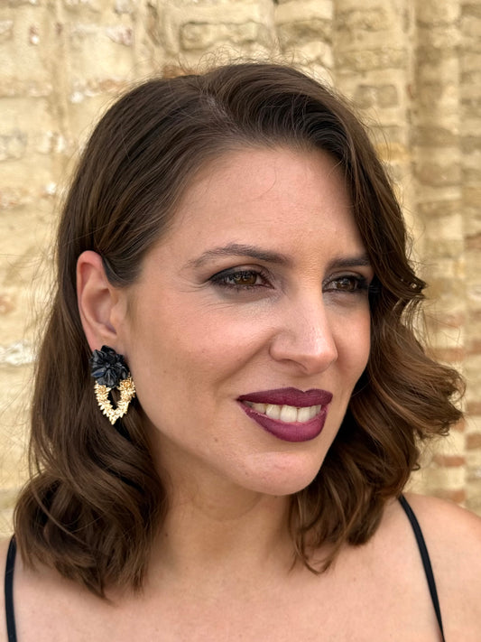 Pendientes Bulgaria Negro