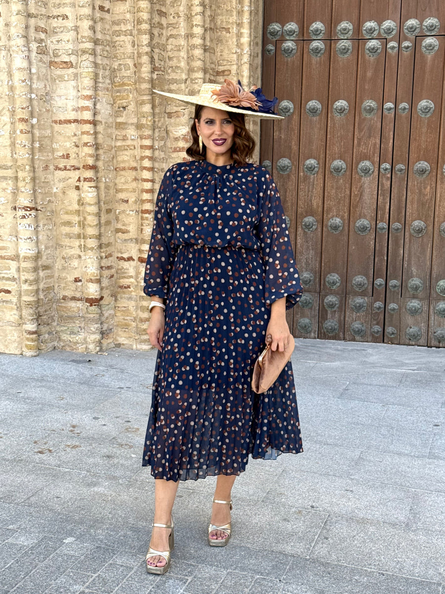 Vestido Julieta Estampado Marino