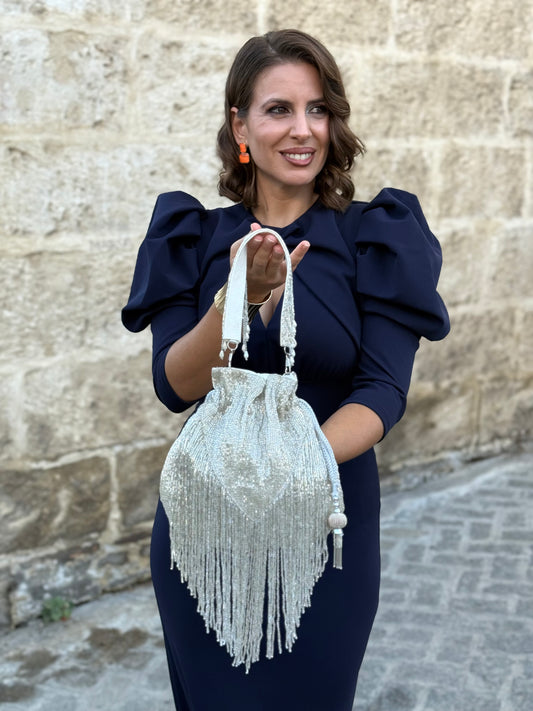 Limosnera Glam Plateada