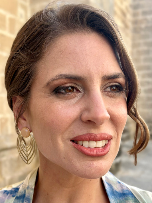 Pendientes Look Beige