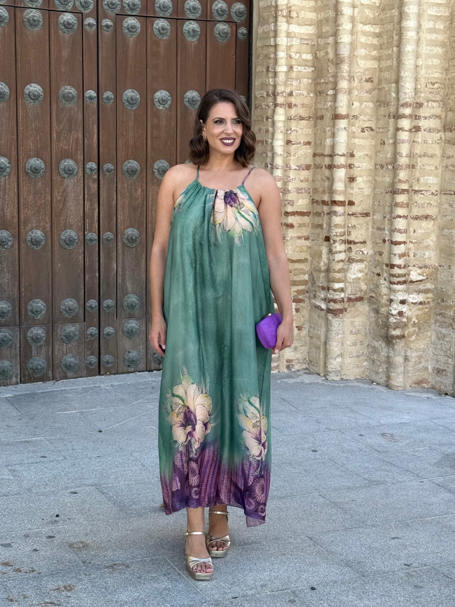 Vestido + Capa Samira Verde Jade