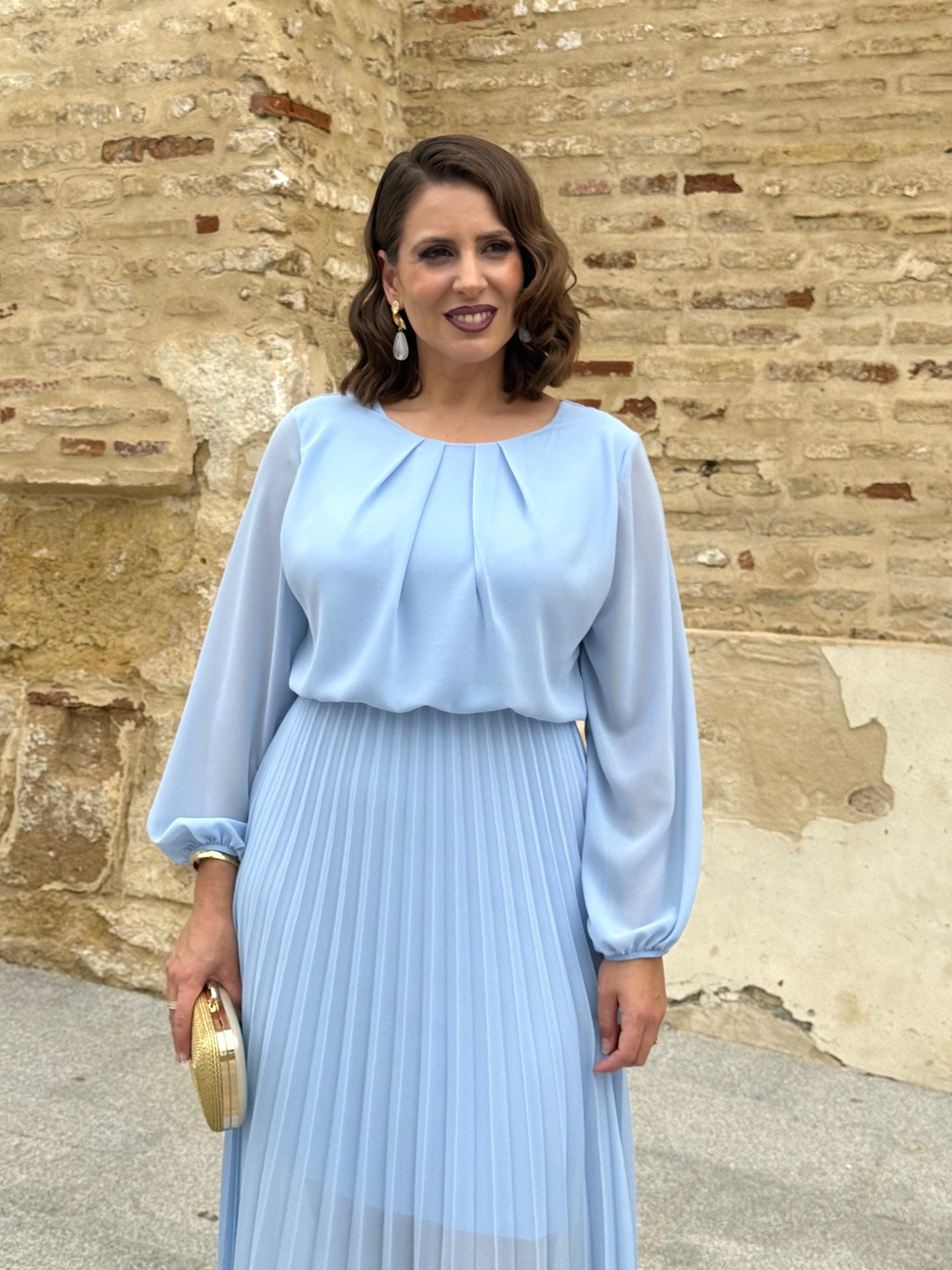 Vestido Bruma celeste