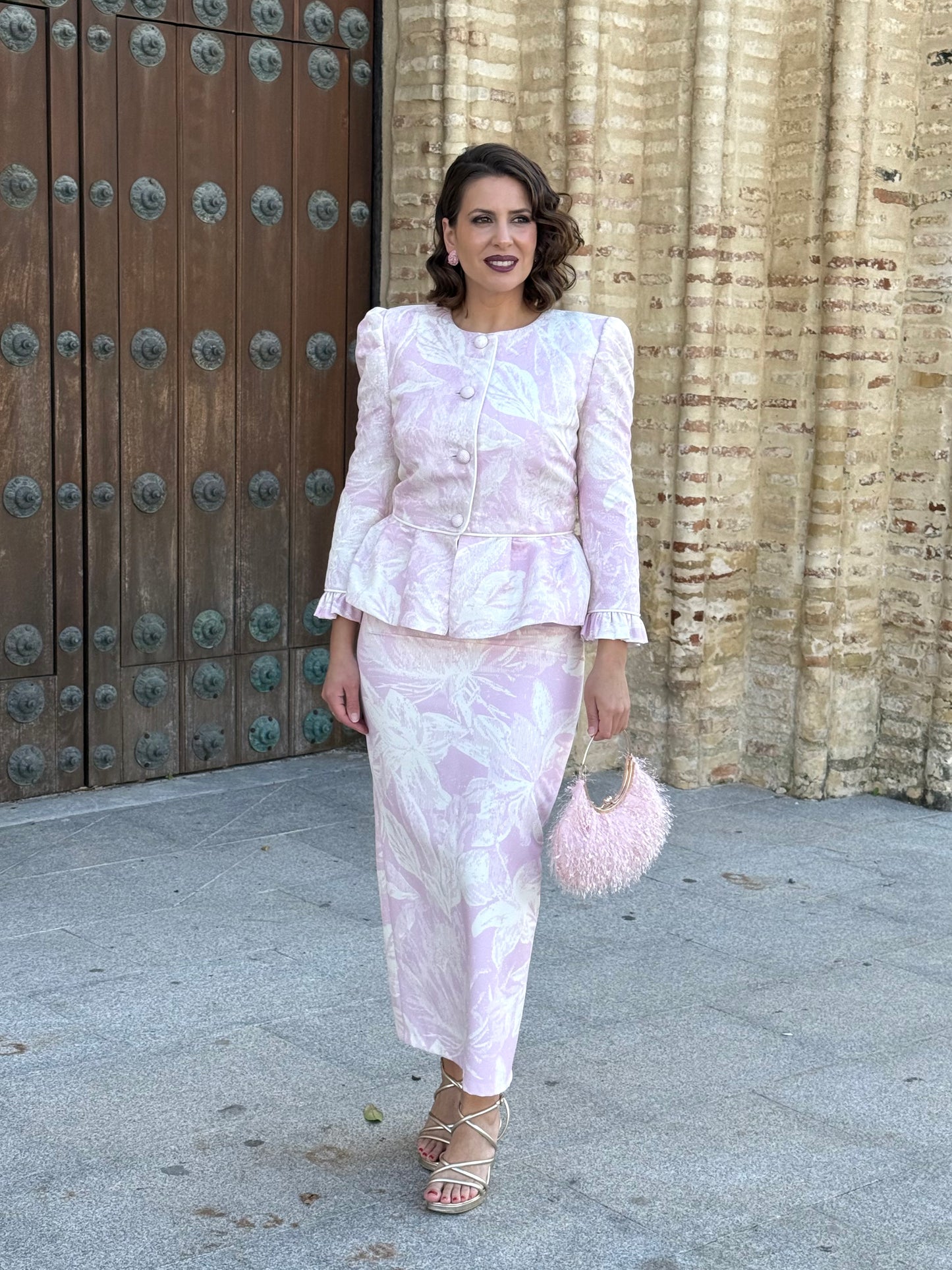 Conjunto Jacquard Aura Rosa