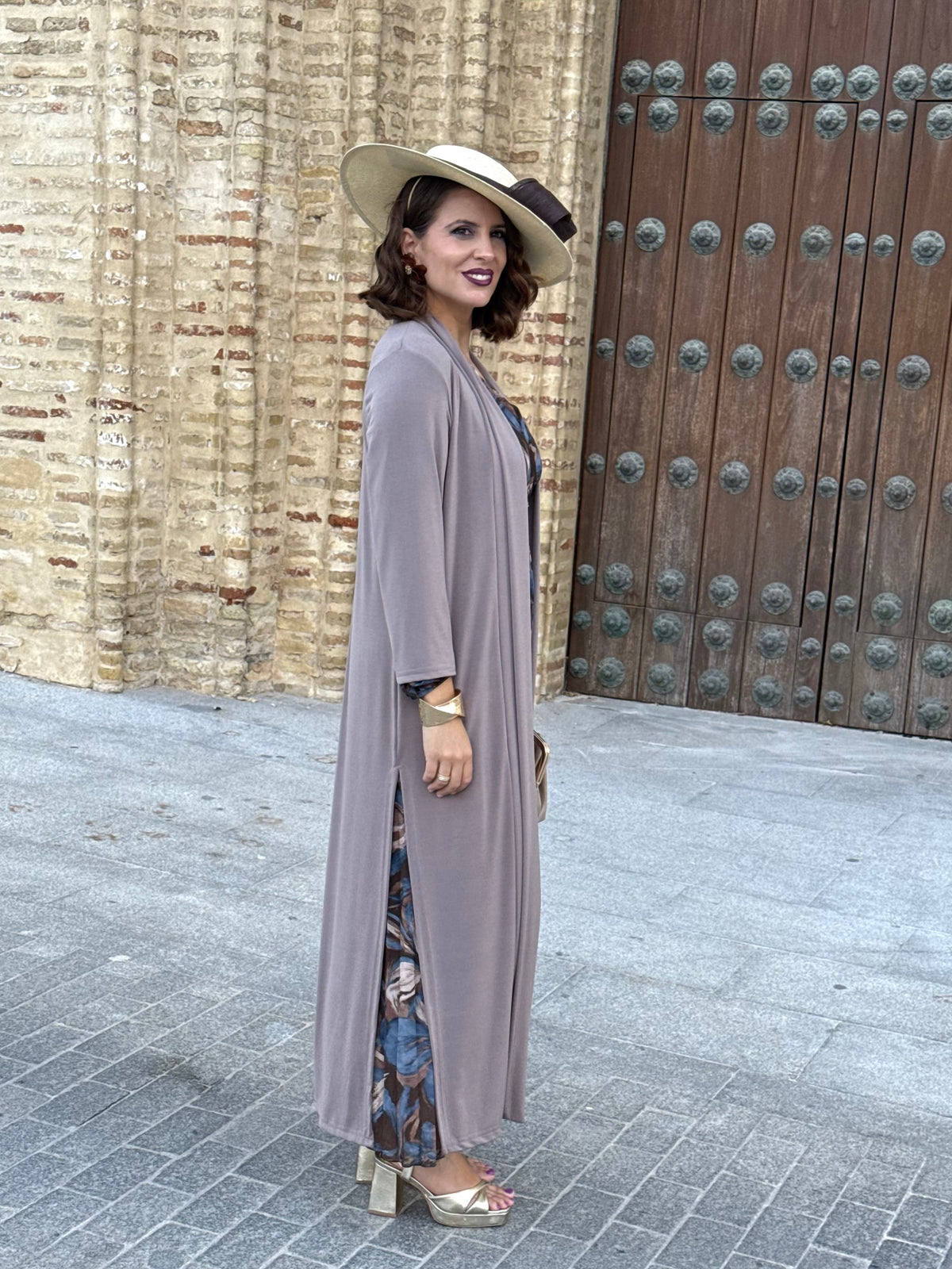 Kimono Punto de Seda Taupe