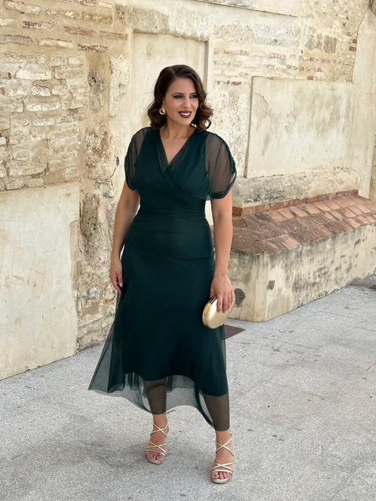 Vestido Graciela M/C Verde