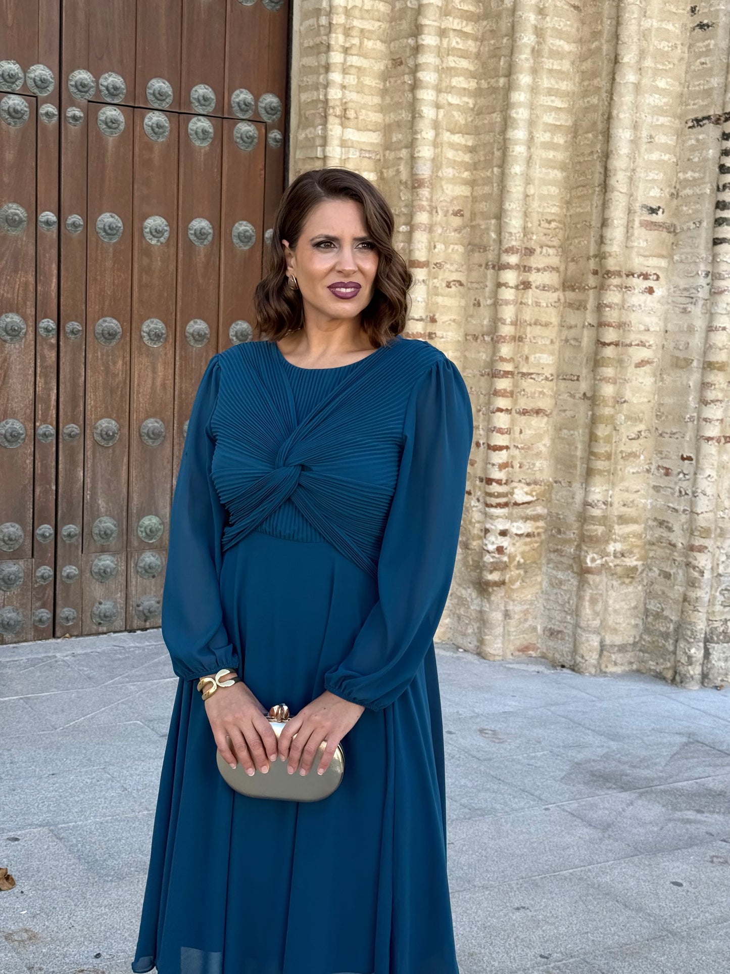 Vestido Renata Petróleo
