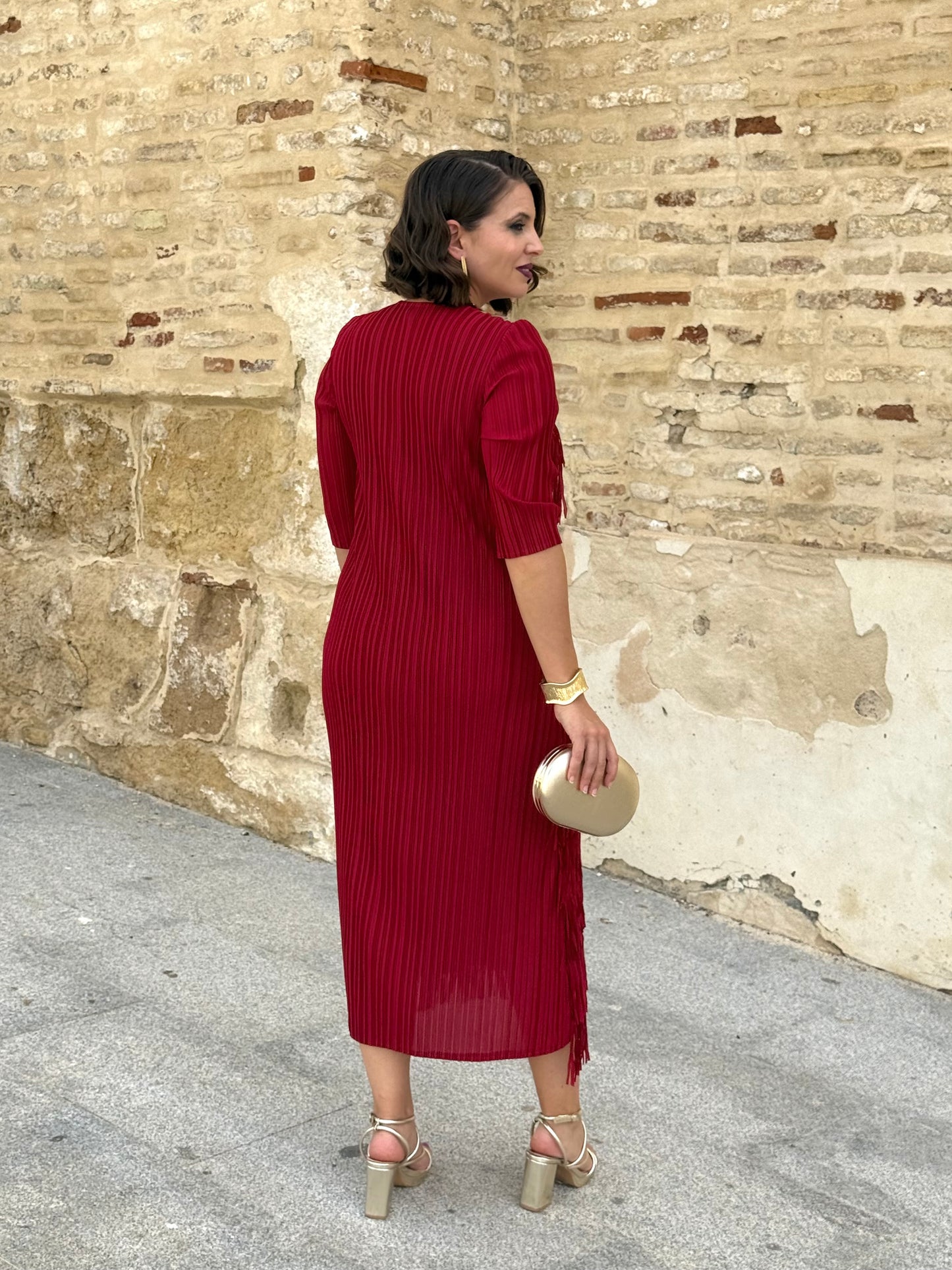 Vestido Almira Rojizo