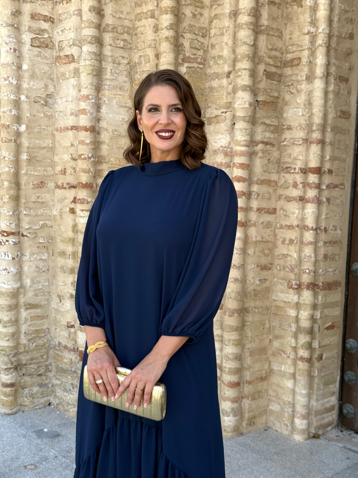 Vestido Amalia Azul Marino