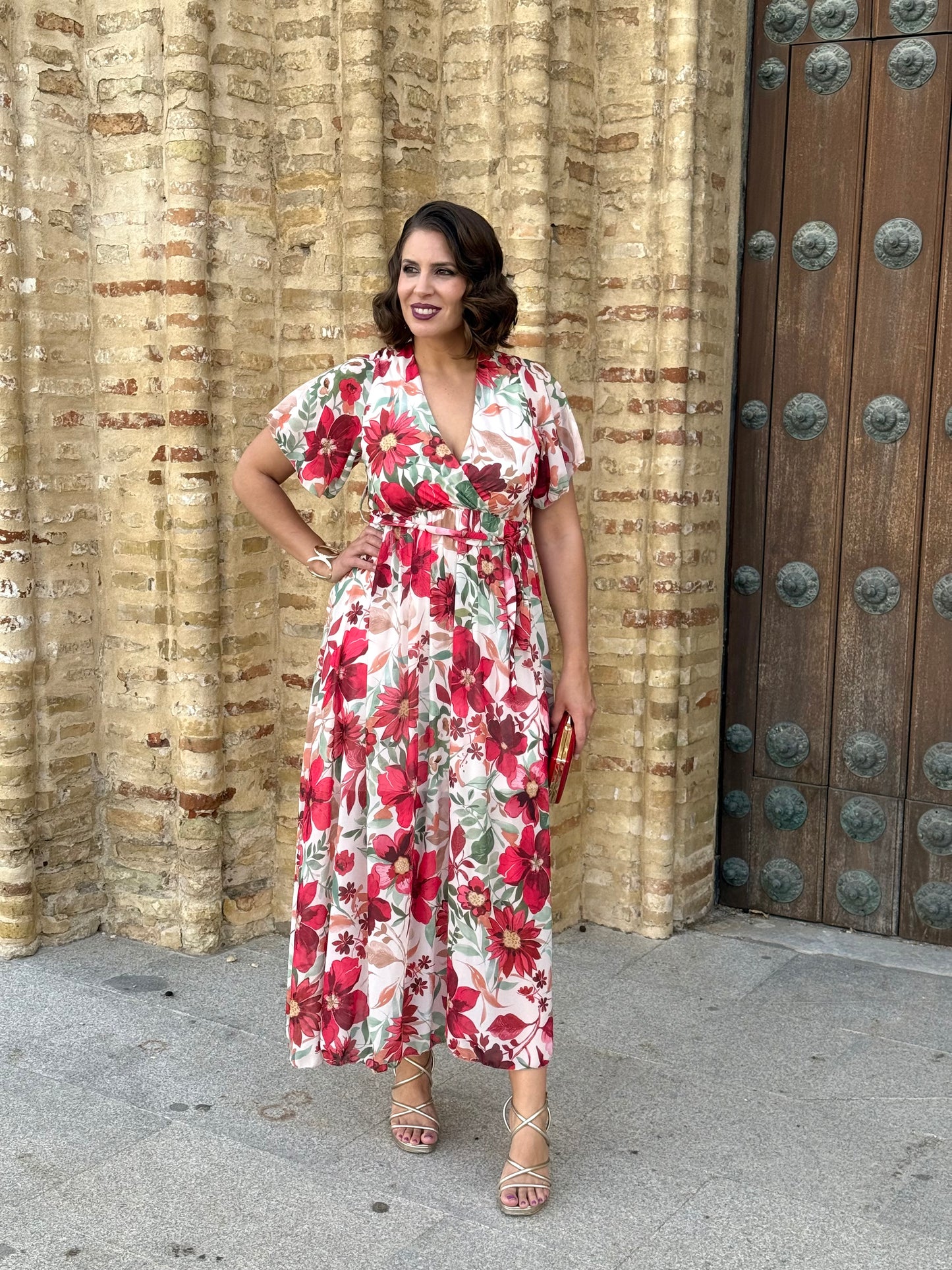 Vestido Sabina M/C Rojo