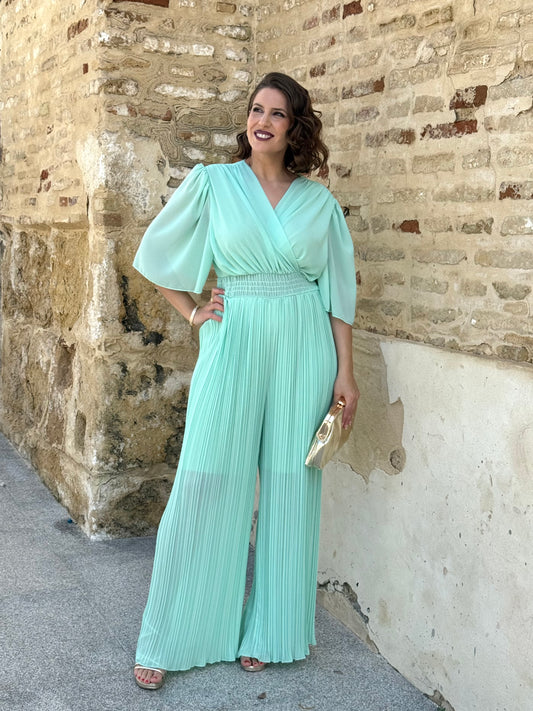 Mono plisado Agua marina