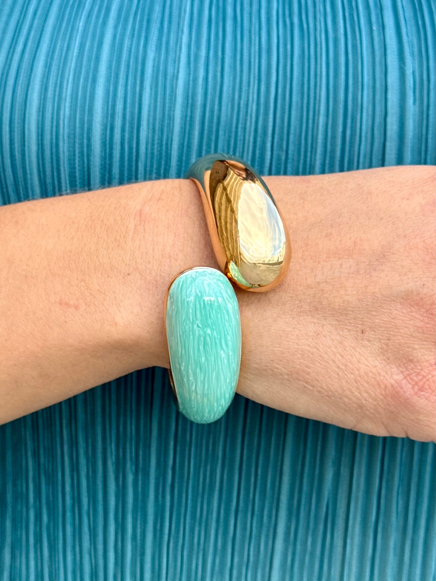 Pulsera Eva Dorada/Turquesa