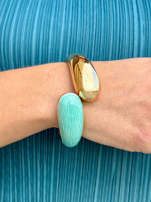 Pulsera Eva Dorada/Turquesa