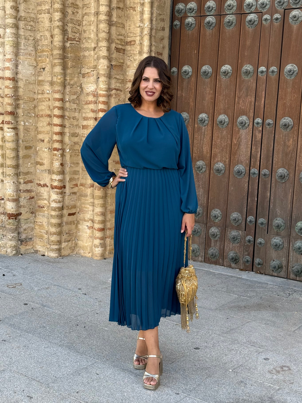 Vestido Bruma Petróleo