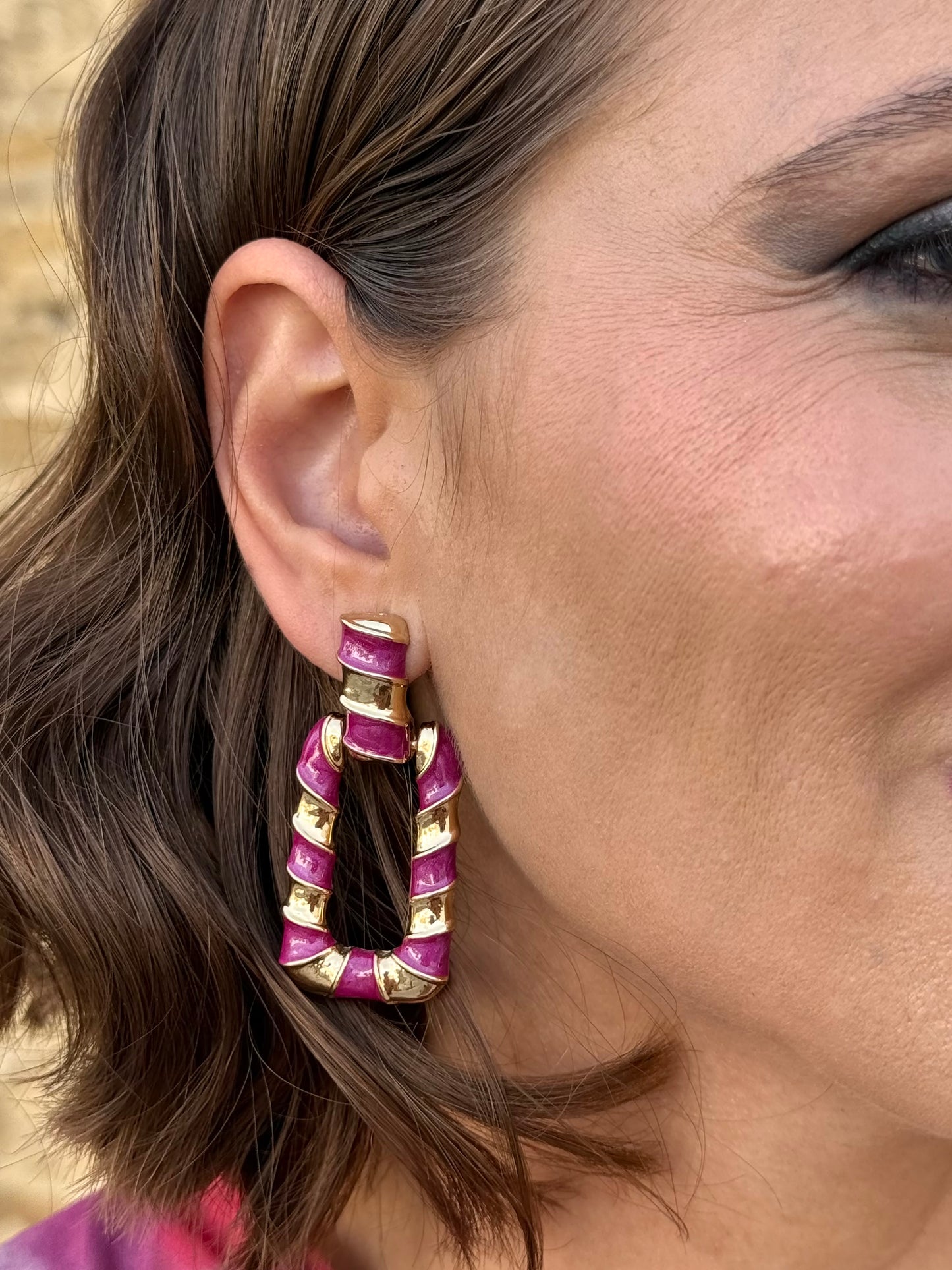 Pendientes Zanzíbar Buganvilla