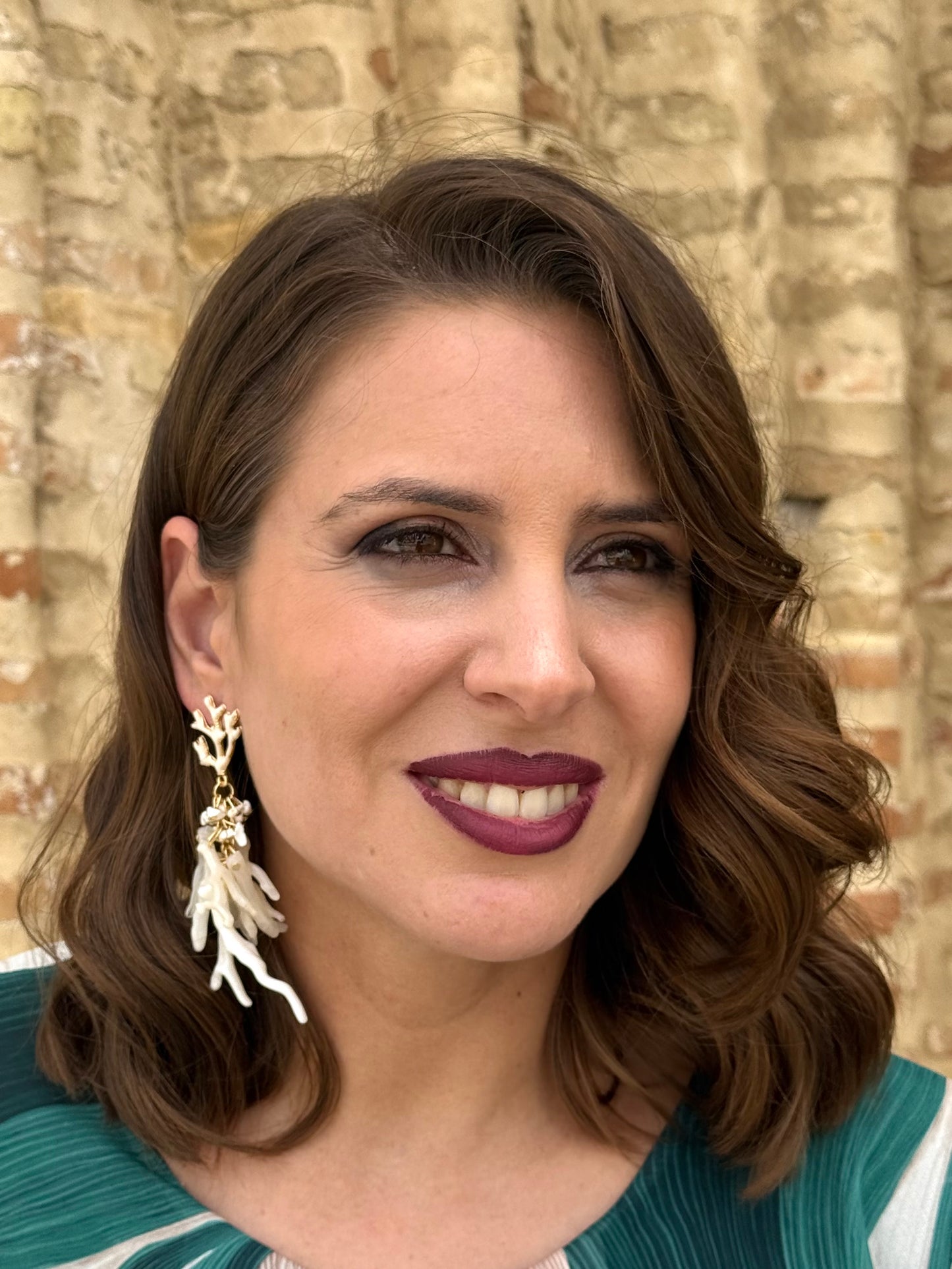 Pendientes Alga Marfil