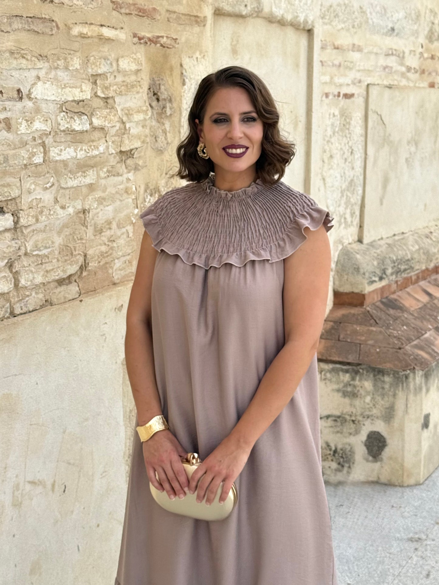 Vestido Nara Taupe