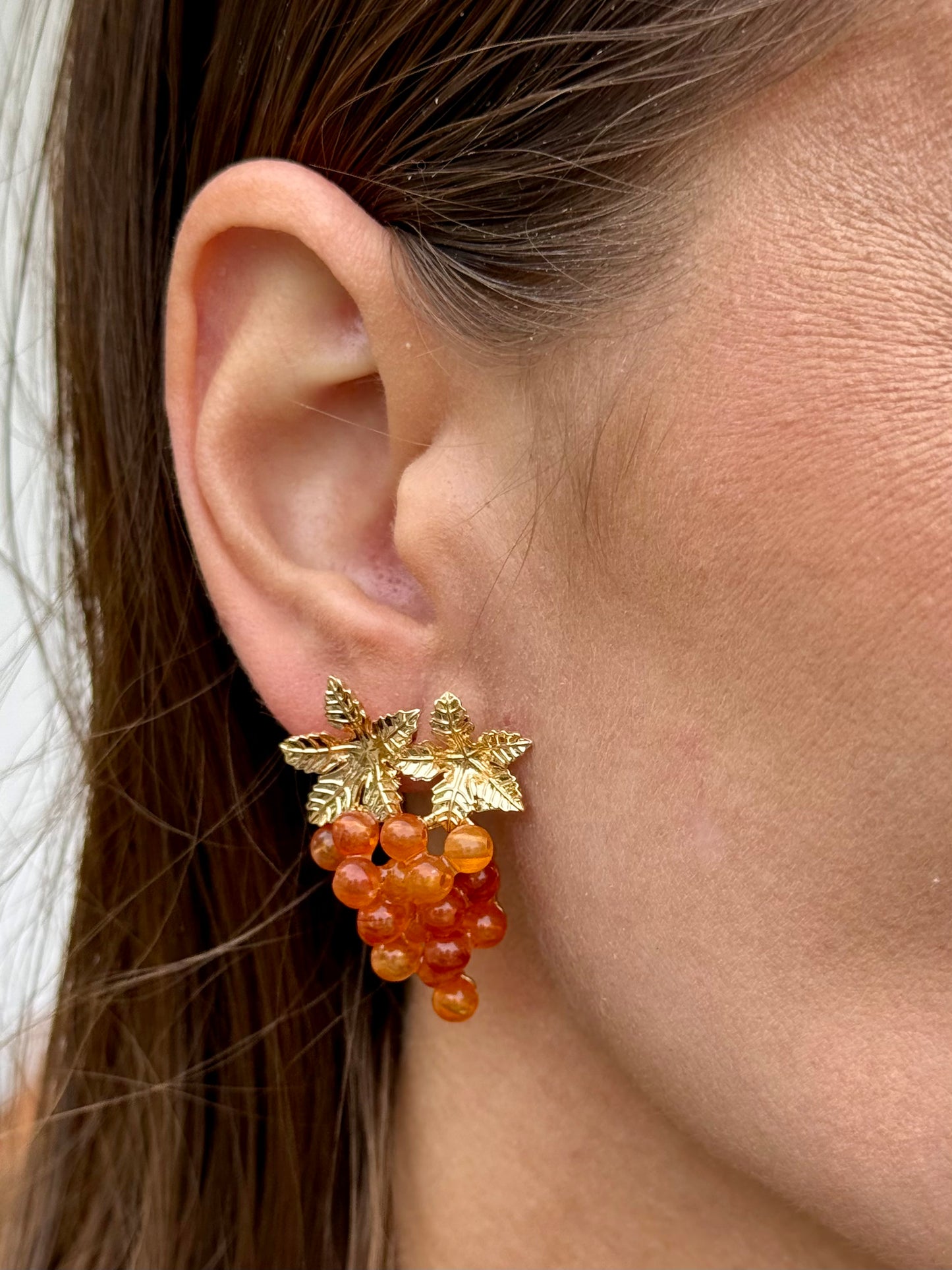 Pendientes Uva Naranja